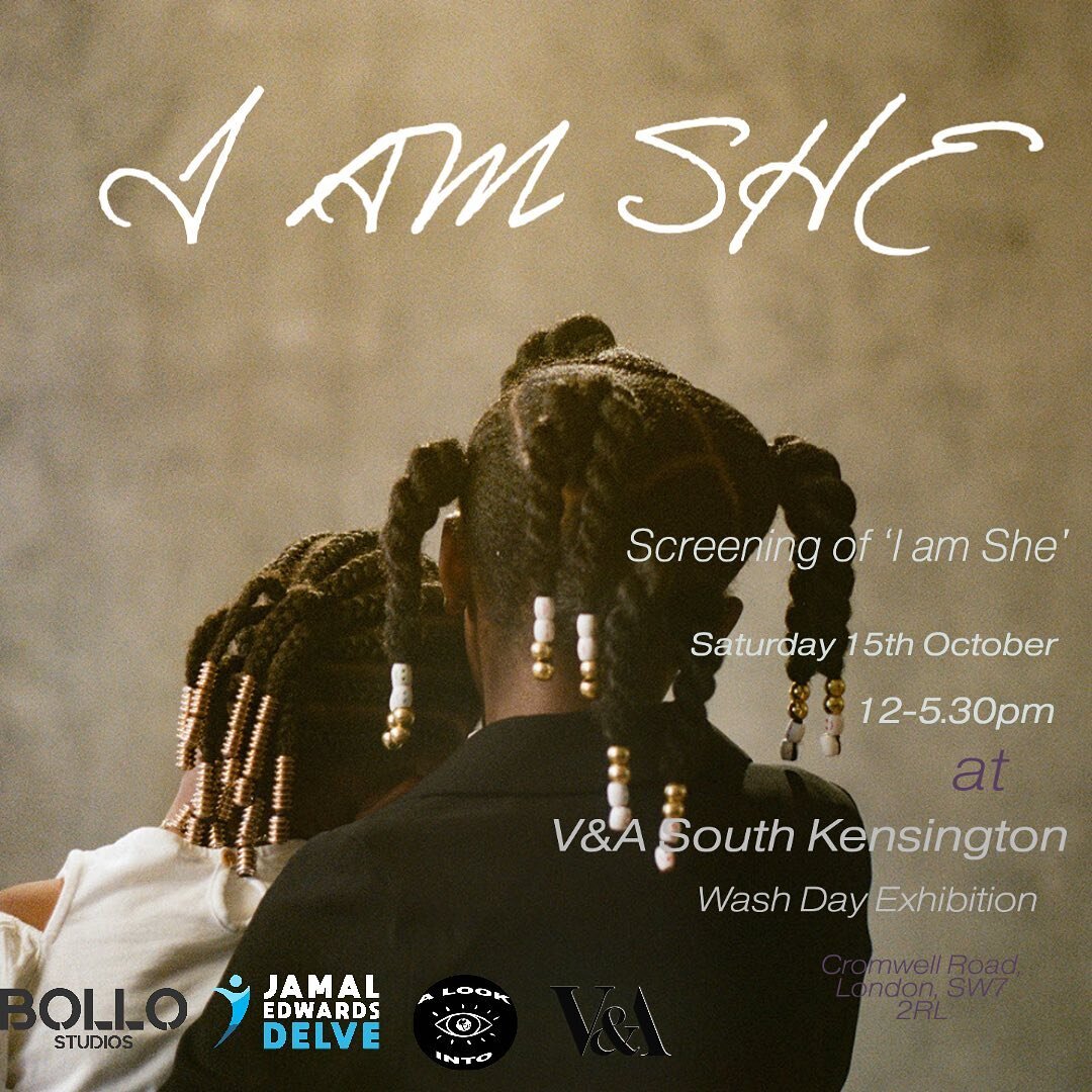 &acute;I Am She&rsquo; is a 3 part visuals exploration of Black hair and womenhood, made in collaboration with the young people from @bollobrookyouthcentre &amp; @jedelve, co directed by @ellalbe_ and produced by us 👯&zwj;♀️ 

Come join us this Satu