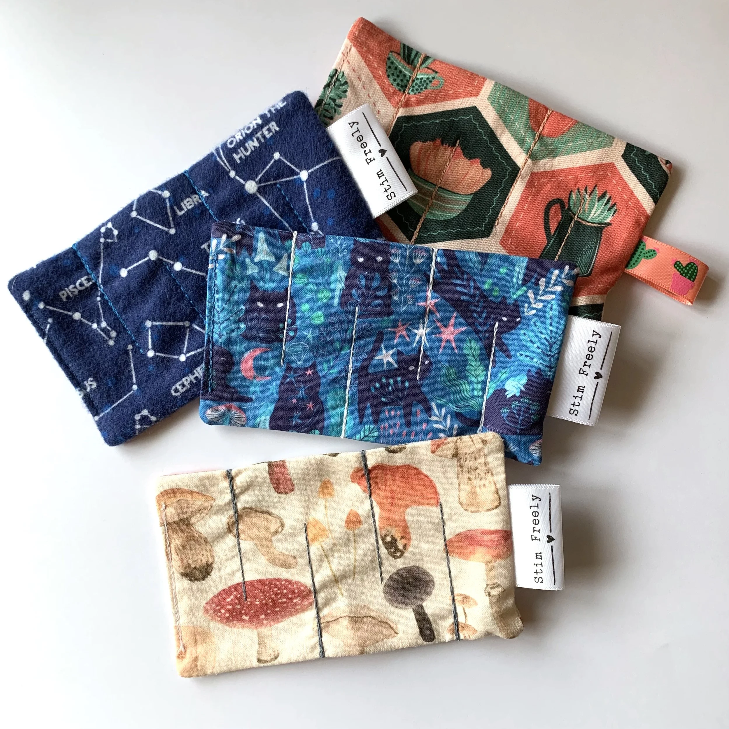 Newer designs of cloth marble maze fidgets