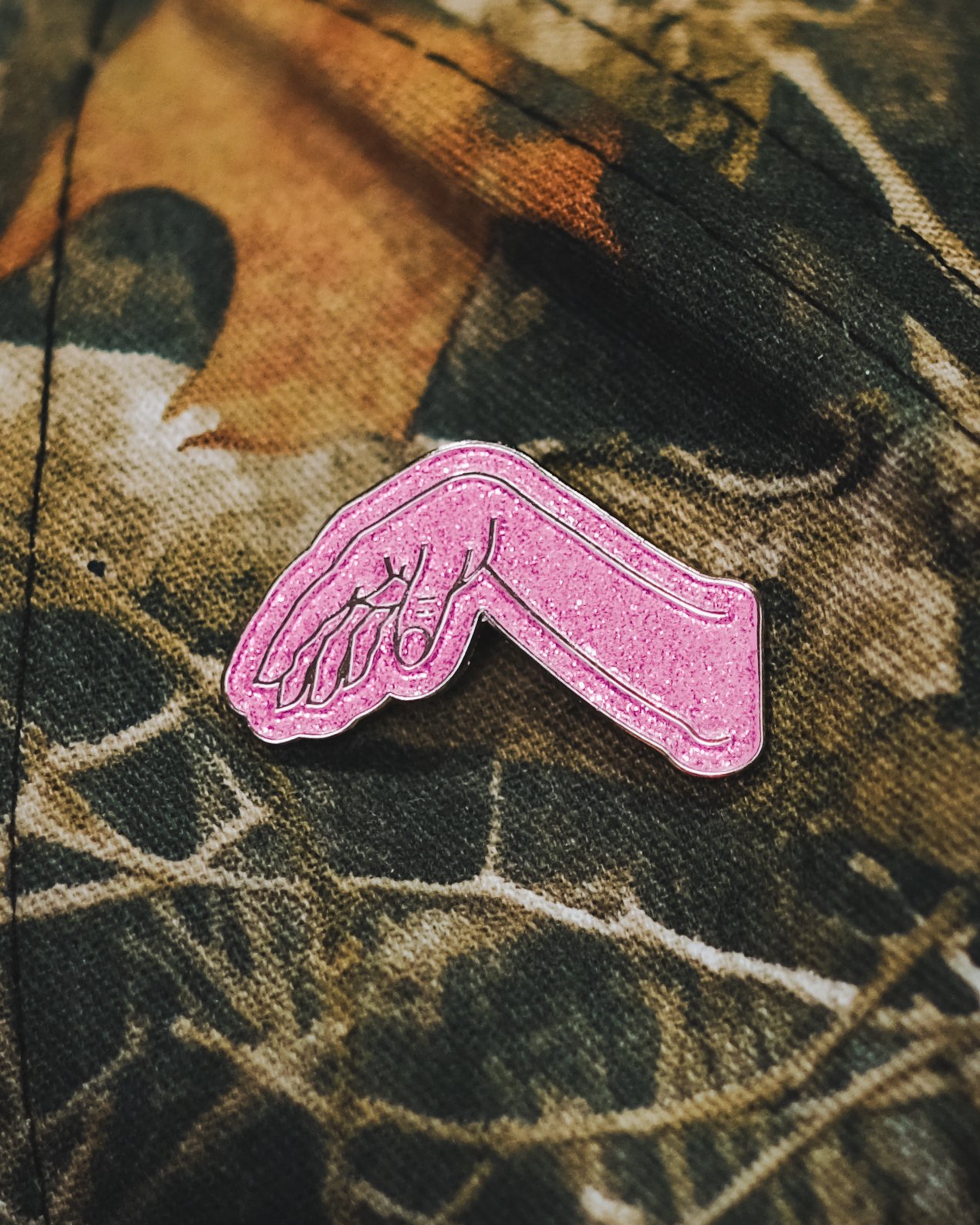 Limp Wrist Pink Pin Badge.jpg