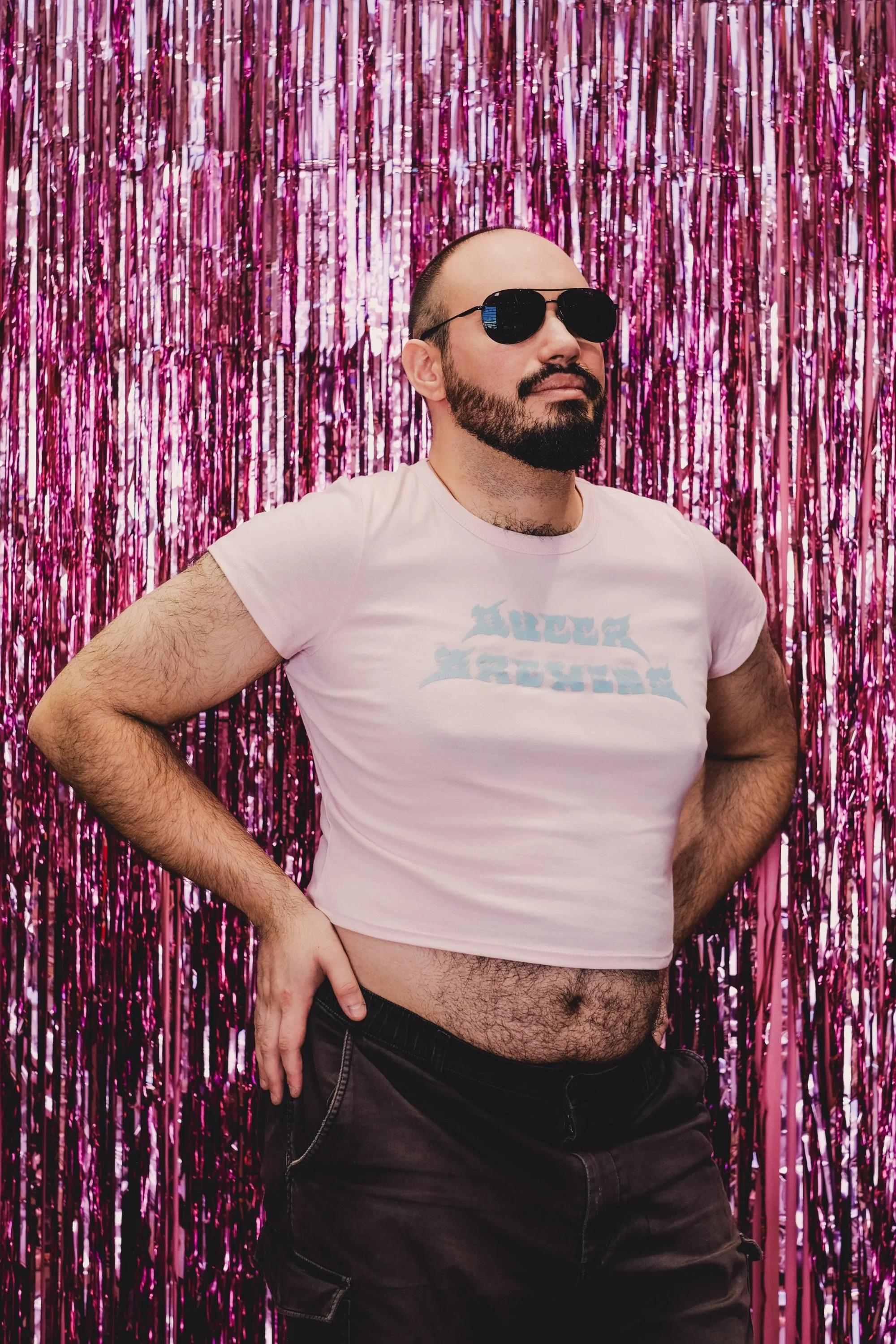 Queer Brewing Pink Baby Tee