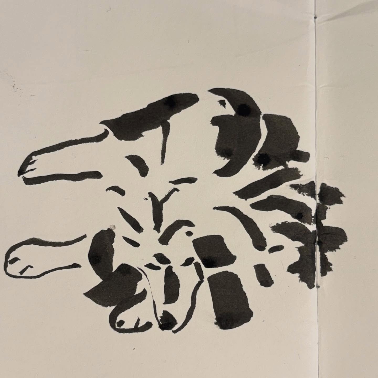 Franki after dog walk 🐾 
.
#sketchbook #pentelbrushpen #walktosee #goodshipillo #draweveryday sketchbookdrawing drawdaily drawingfromlife drawingfromobservation 
frankithesheltie sheltiesofinstagram dogillustration shetlandsheepdog dogsketch