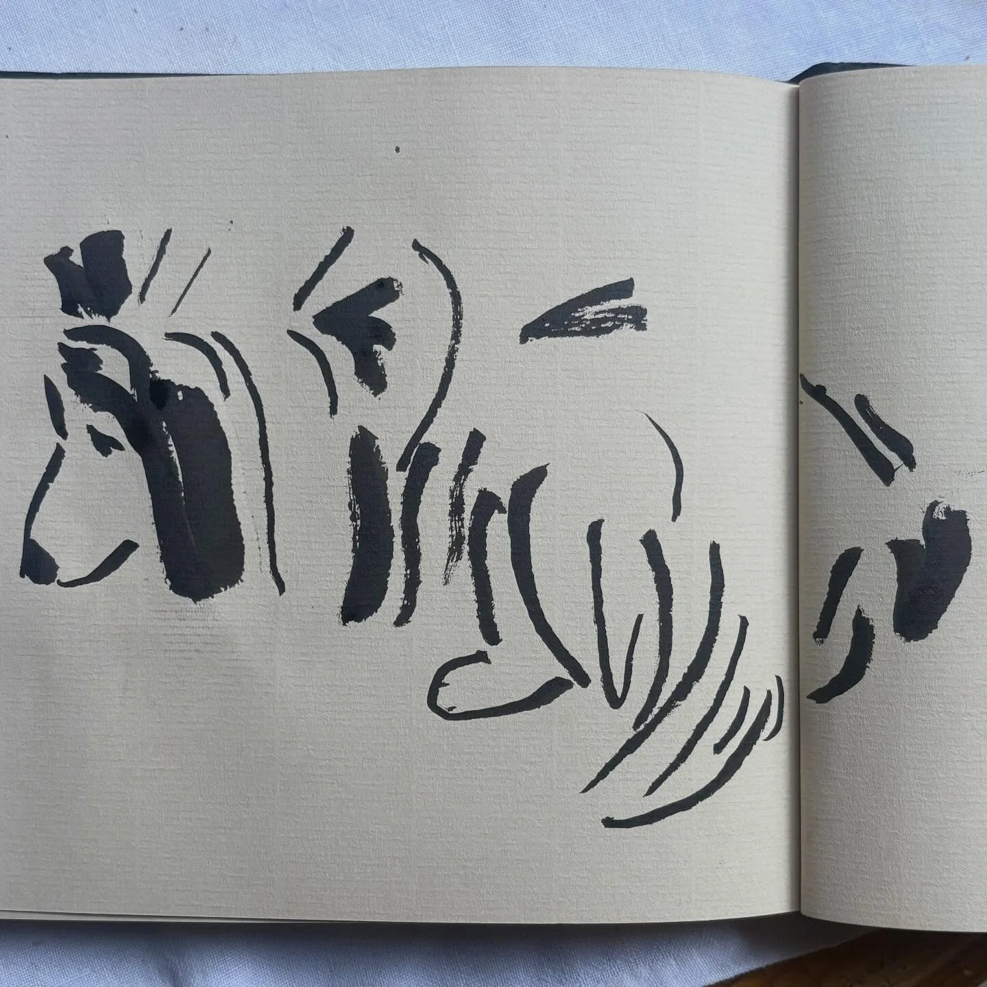 Franki &amp; Jet &mdash; a few quiet brush moments from the sketchbook
. 
#goodshipillo
#walktosee
#frankiandjet
#penandink
#dogsketch