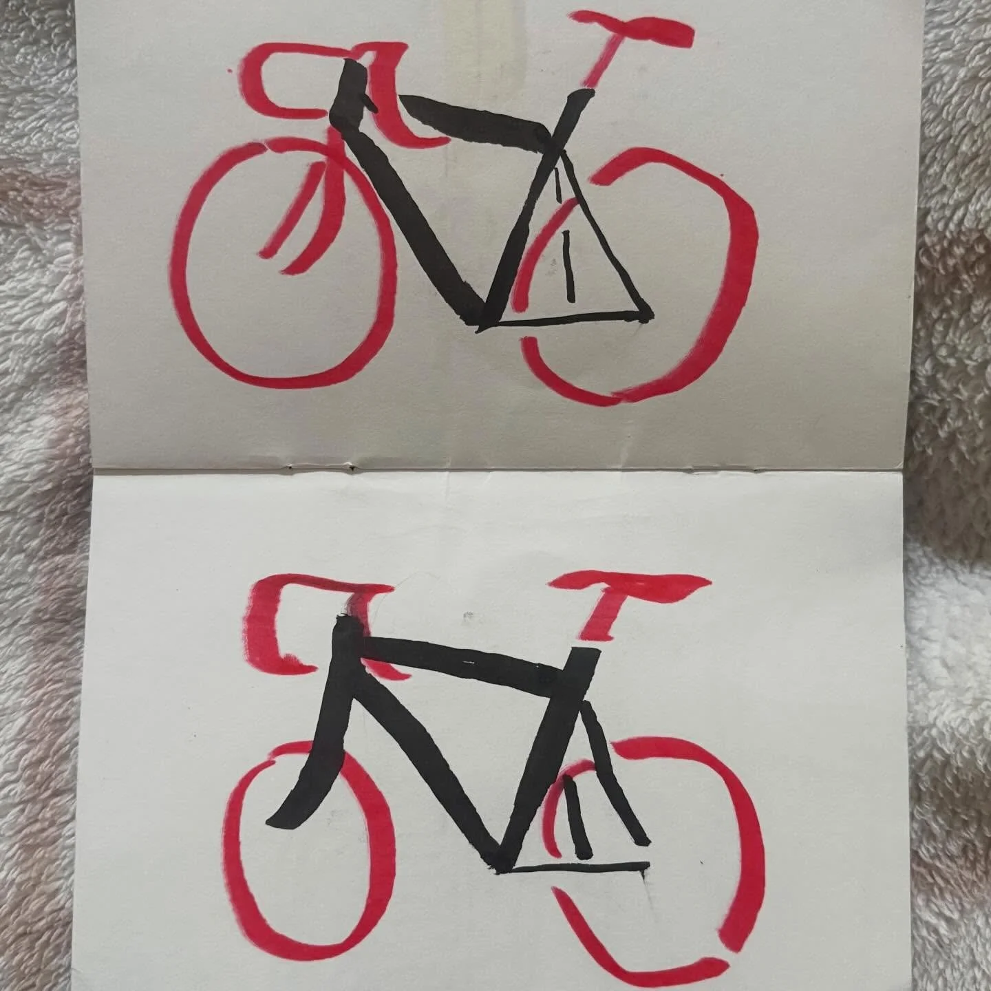 Bike @georgescafebrockley 
.
#walktosee #goodshipillo #sketchbook #drawingfromlife #racingbike