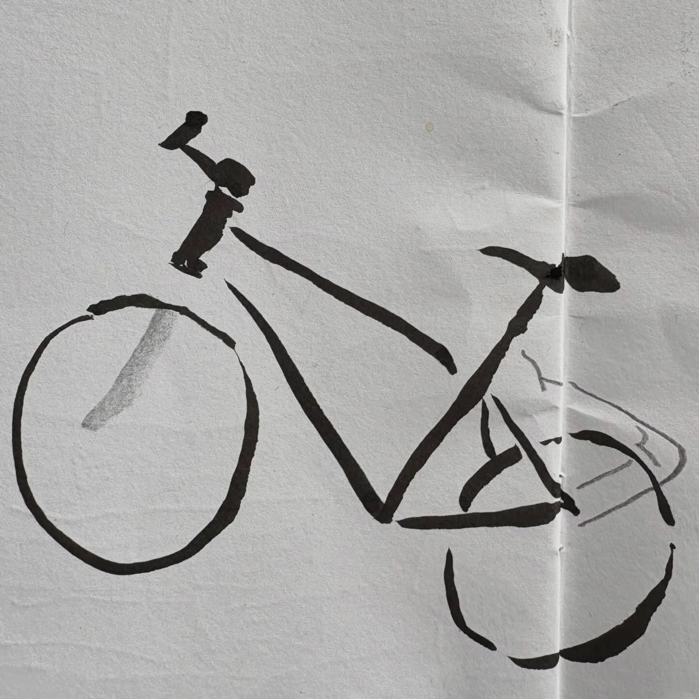 Bike @georgescafebrockley 
.
#walktosee #goodshipillo #urbansketch #brockley #sketchbook