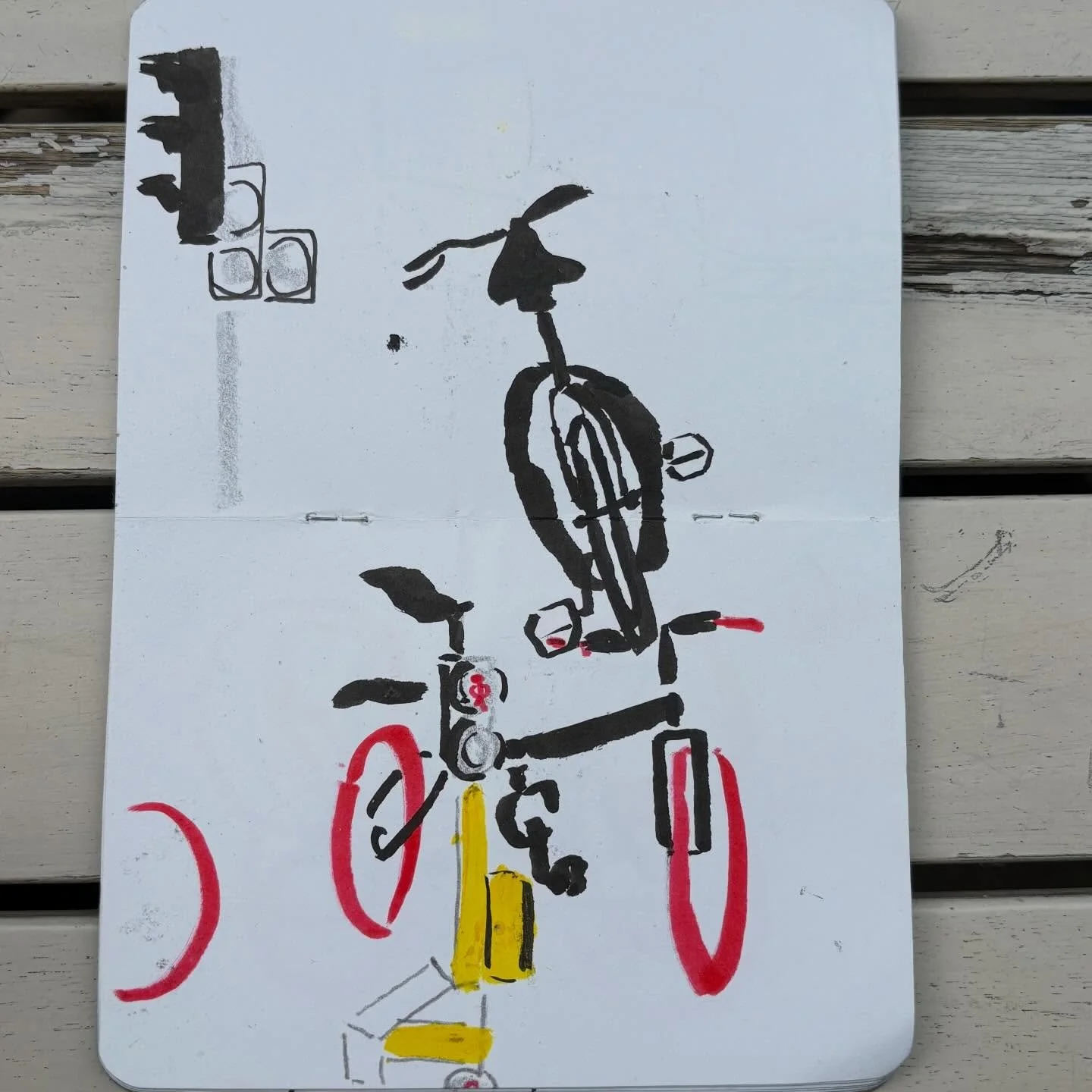 Bikes and lights @georgescafebrockley 
.
#goodshipillo #walktosee #walktosee #goodshipillo #urbansketch brockley sketchbook