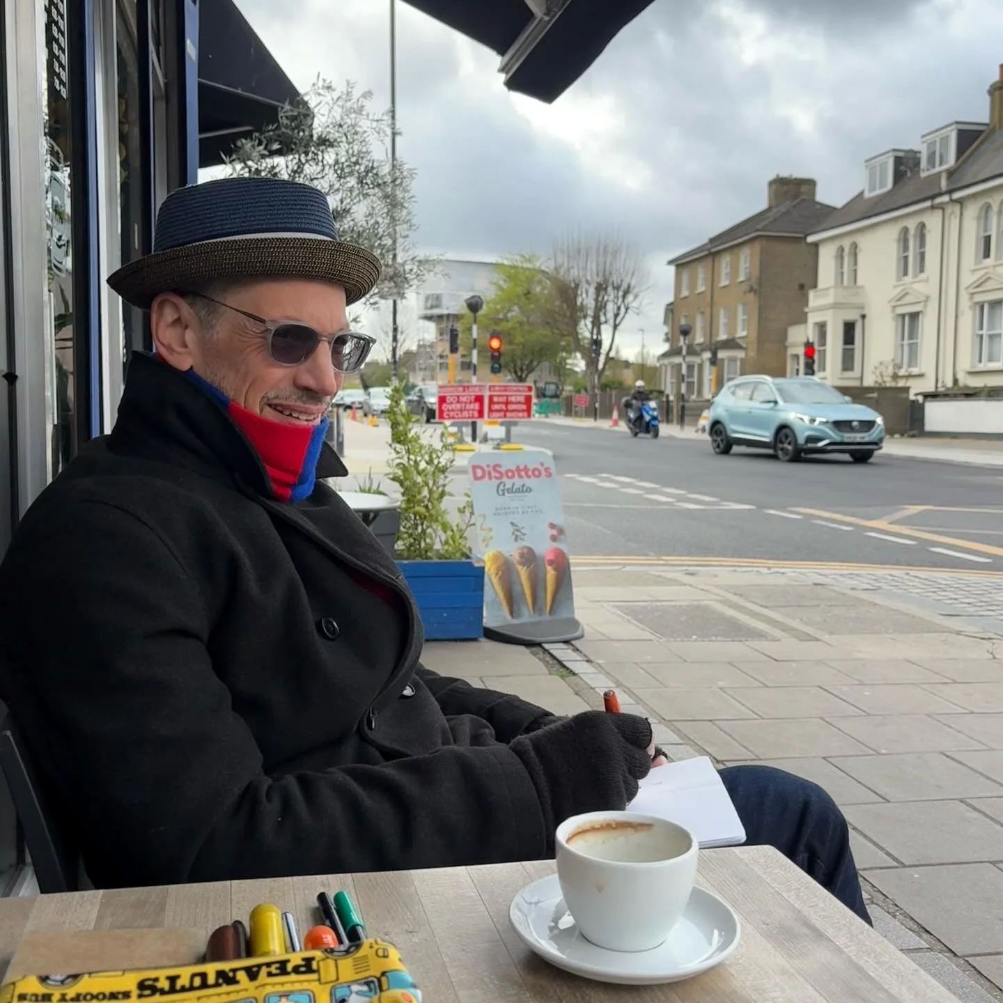 Coffee, a sketch, and a bit of Brockley life ✏️

Sat outside at @georgescafebrockley watching things pass by, then back home with Jet keeping an eye on things in the garden&hellip; and Franki tapping my foot for attention.

These small moments are wh