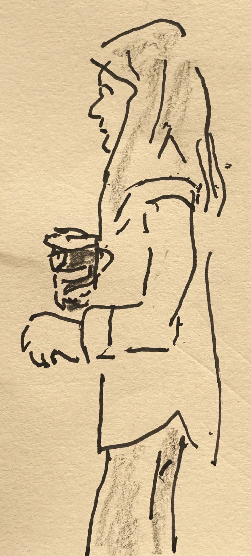 A person walking forward, representing gradual progress and movement