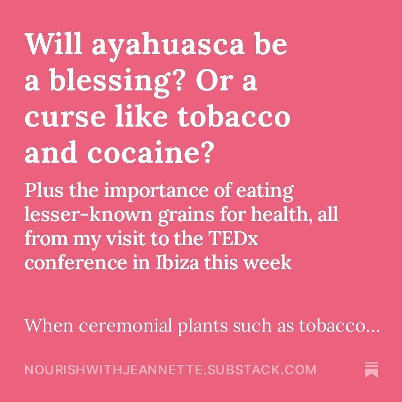 My story from @tedxdaltvila is now up on my newsletter&hellip;link in bio. 
#ibiza 
#ceremonialplants 
#ayahuasca 
#traumahealing
#xeixa 
#guthealth 
@