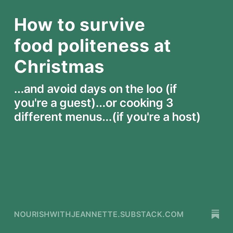 Special dietary needs! Don&rsquo;t groan. They are real. Difficult to voice. Difficult to receive.  Lots of tips for guests and hosts on today&rsquo;s @substackinc post. You can access it via link in biography above or on my stories.