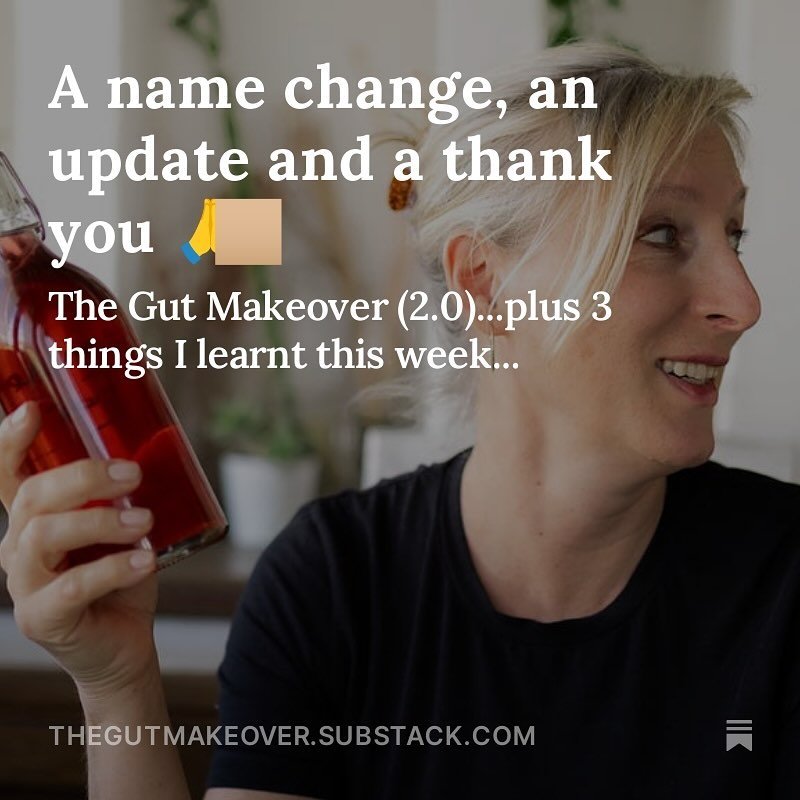 💥💥💥Working on our guts is a lifelong activity with real food at the heart. 

💥💥💥I&rsquo;ve renamed my Substack The Gut Makeover in honour of this. 

💥💥💥Come on over &hellip; it&rsquo;s a one-stop shop of resources, news, reviews, and recipes