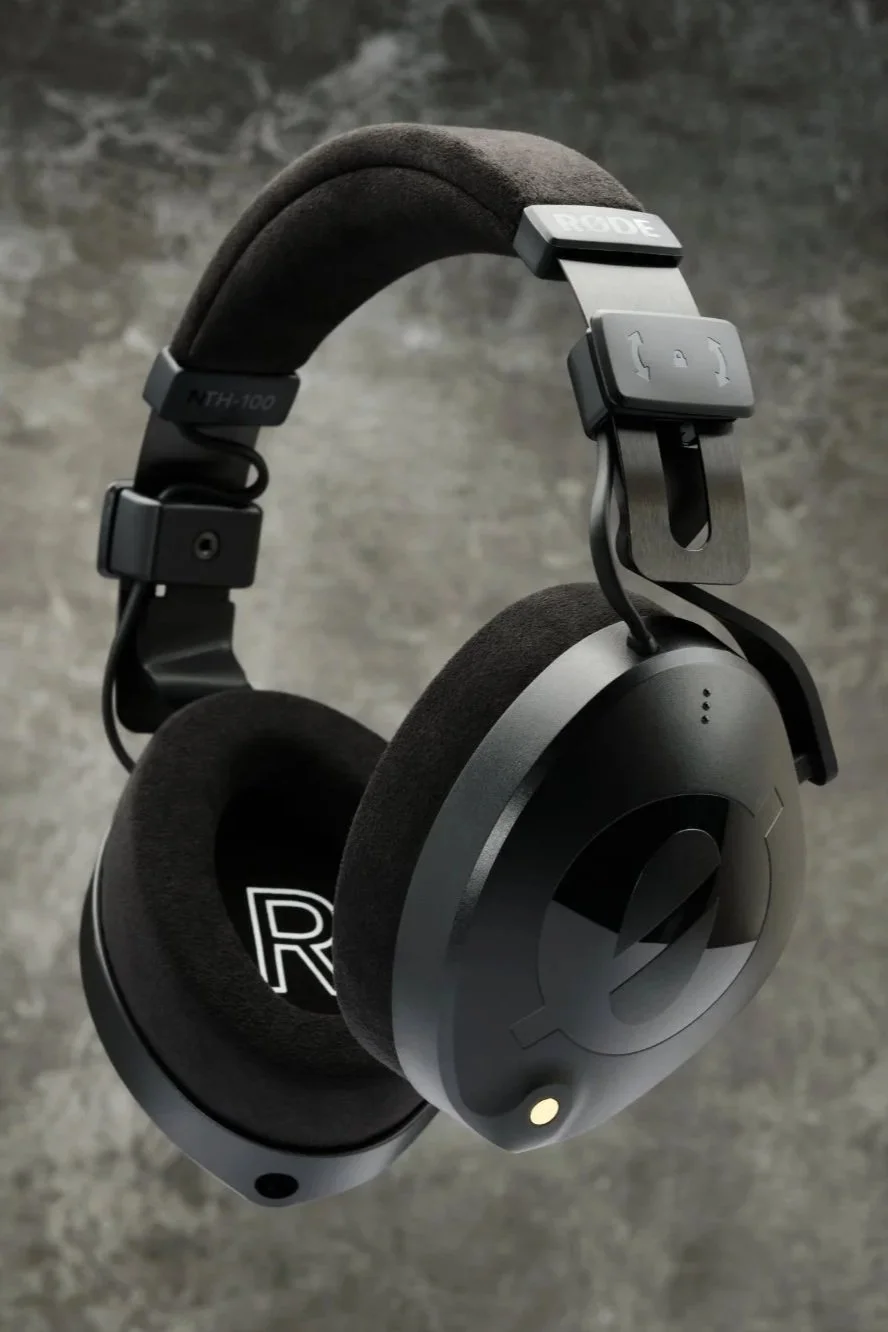 Commercial Product Photography - headphones on a dark grey background, photographed in my Warwickshire studio