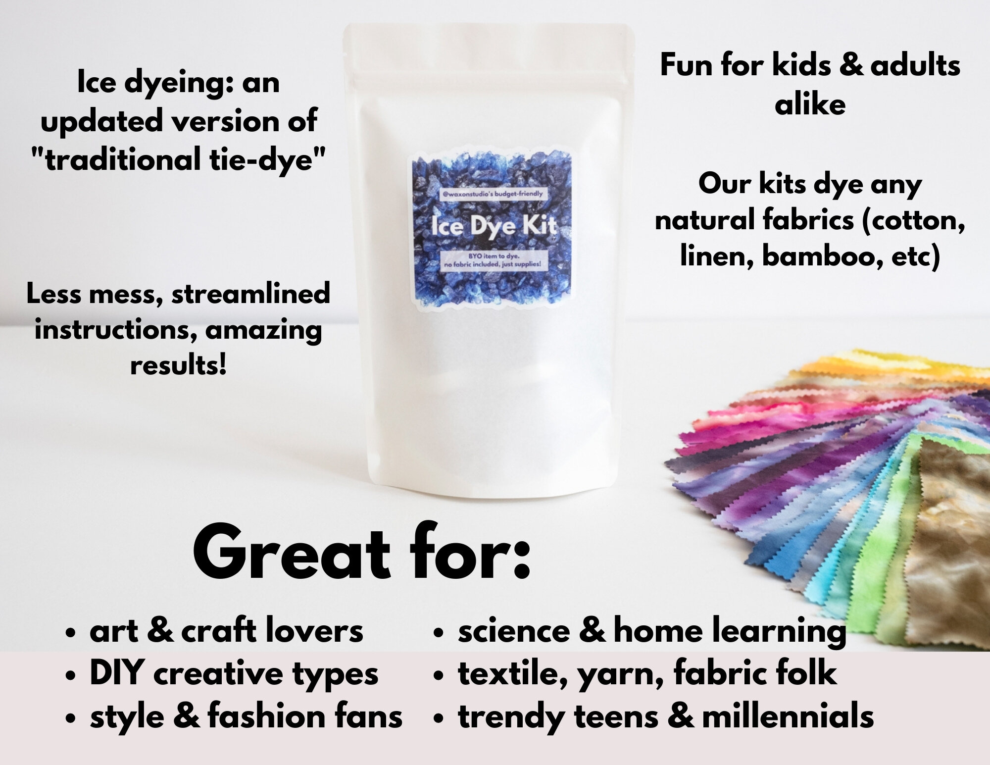DIY Ice Dyeing With An Ice Tie Dye Kit — Waxon Batik & Dye Studio