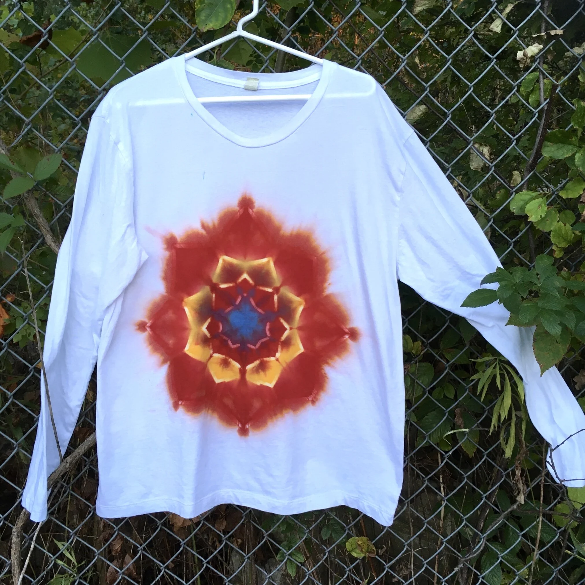 No dye on the background, tiny mandala