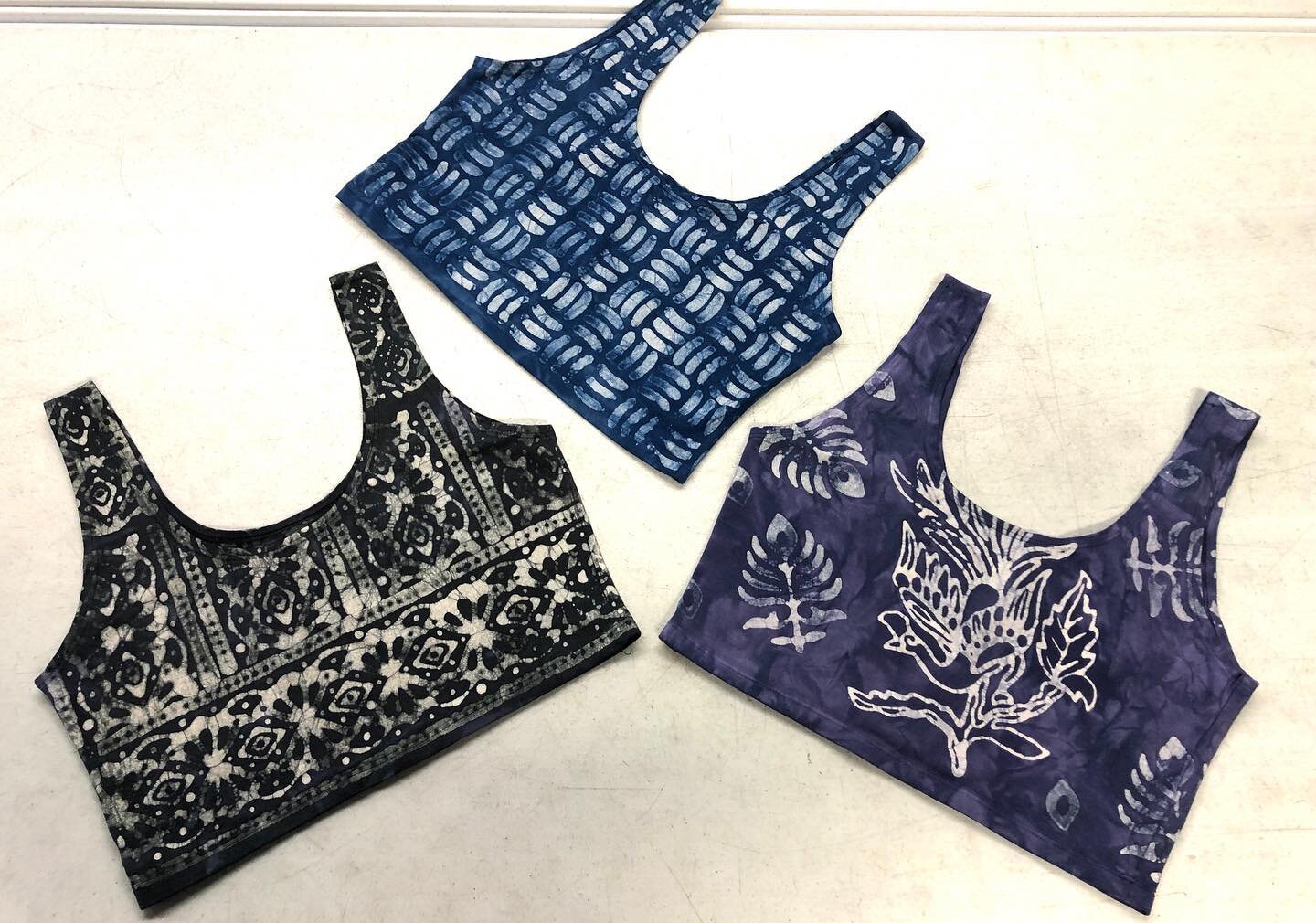 See the last post for a before &amp; after! These 3 crops were so much fun to batik. I love how they came out.