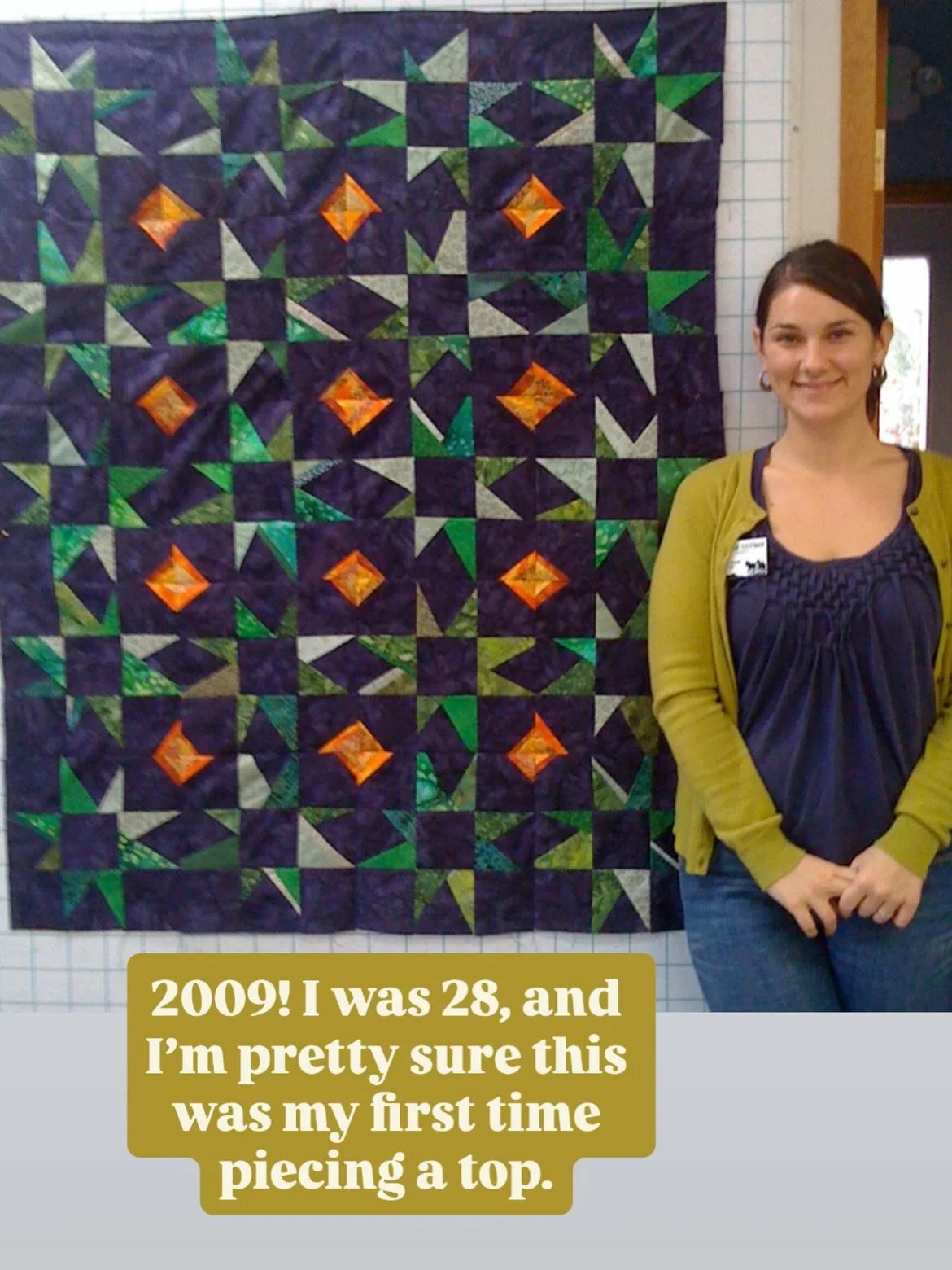 Day 2 of #igquiltfest2026 is first quilt(s)&hellip; let me take you all the way back to 2009 and 2010, when I got to take both this &ldquo;hoochie mama stars&rdquo; (??) class AND my first EPP class. 

Fun story about the stars quilt: I pieced it tog