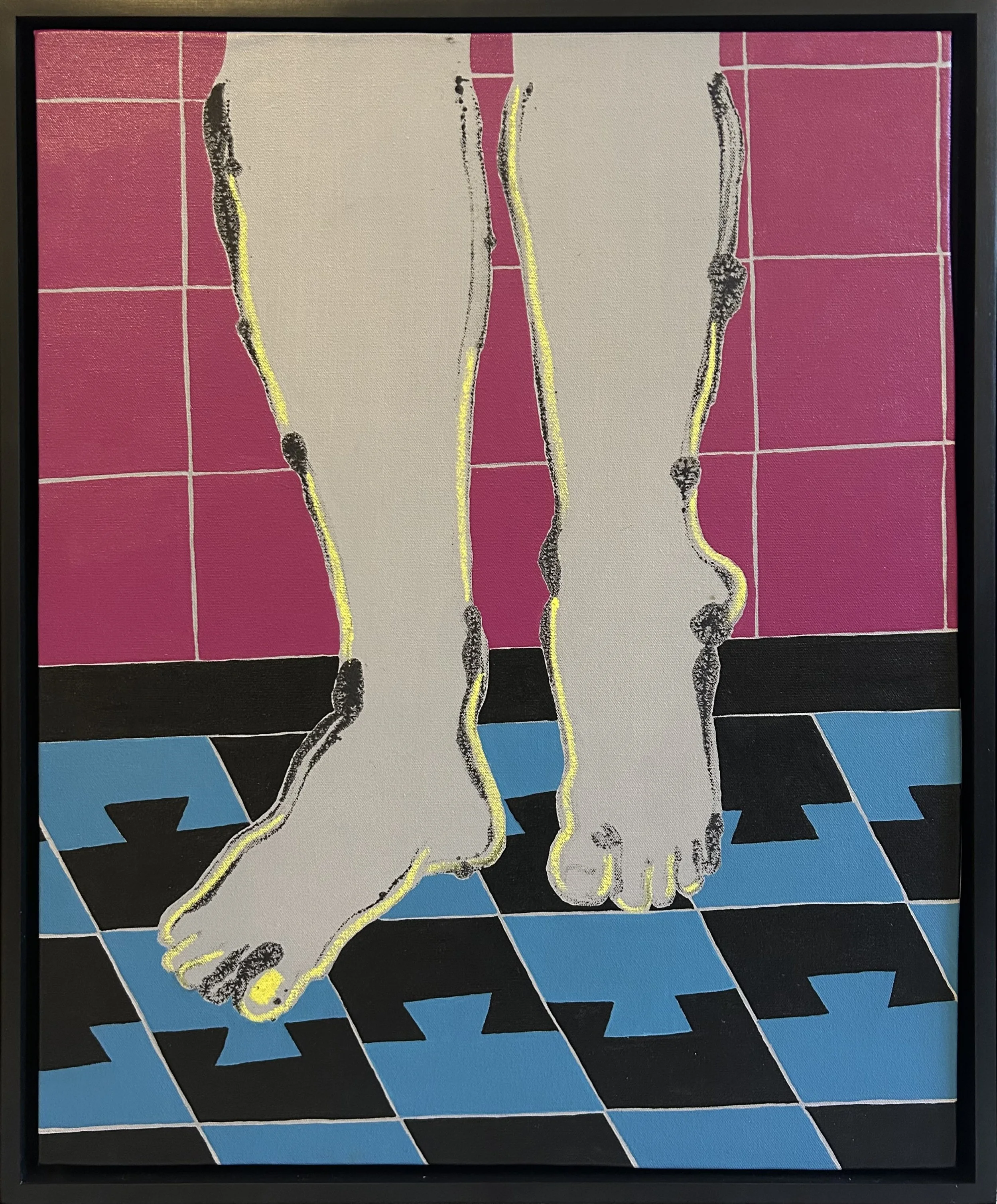 TIP TOEING FEET, 23x29’’ FRAMED, 2025