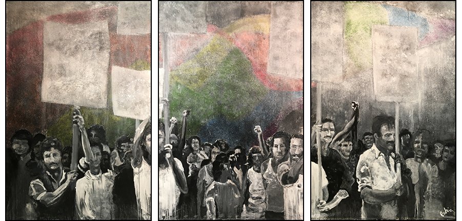 Pride & Protest • 108" x 180" • Acrylic on Canvas •
San Diego History Center Permanent Collection