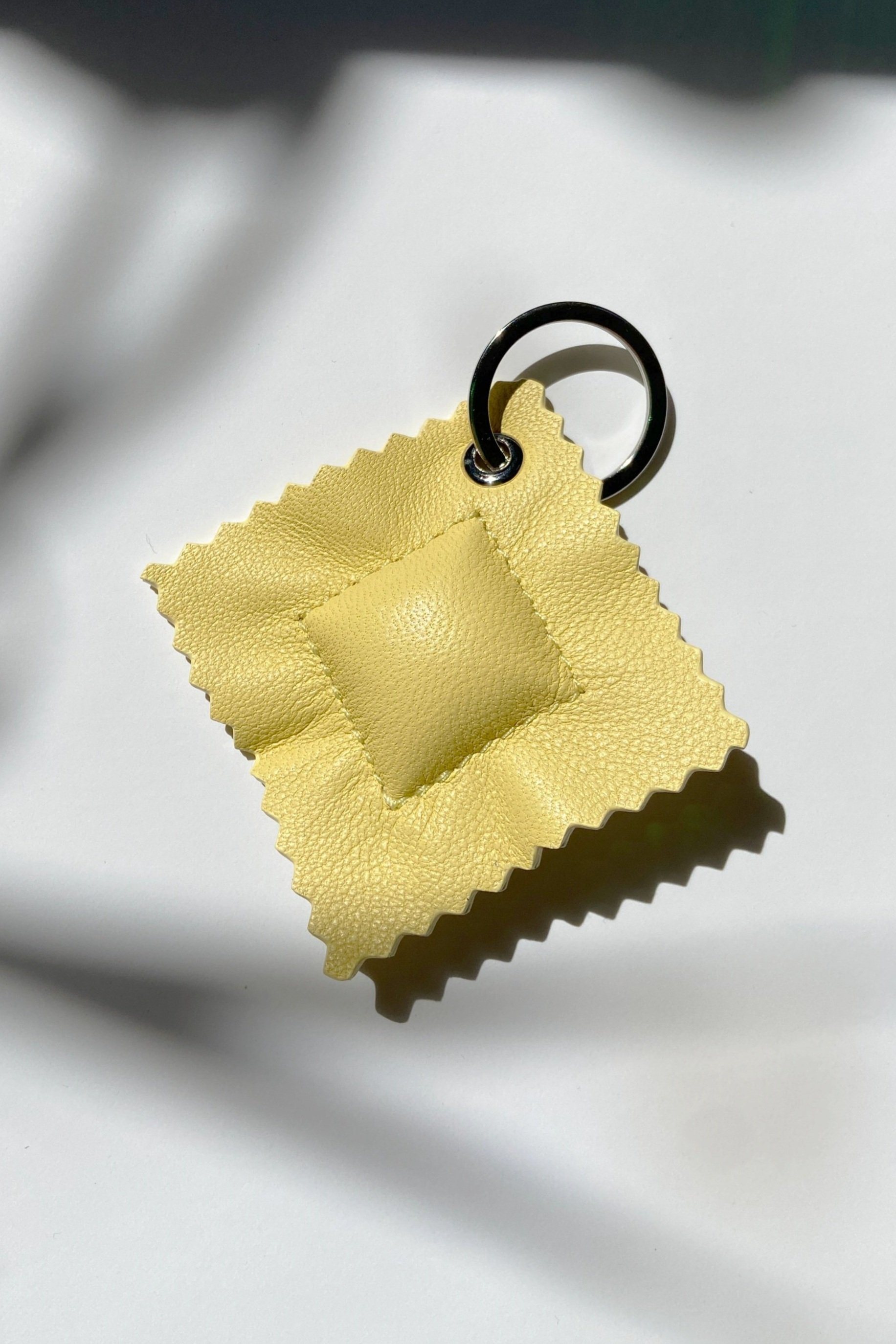 Ravioli Leather Keychain - Butter