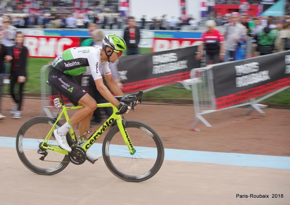On the velodrome at Paris Roubaix. Johann van Zyl
