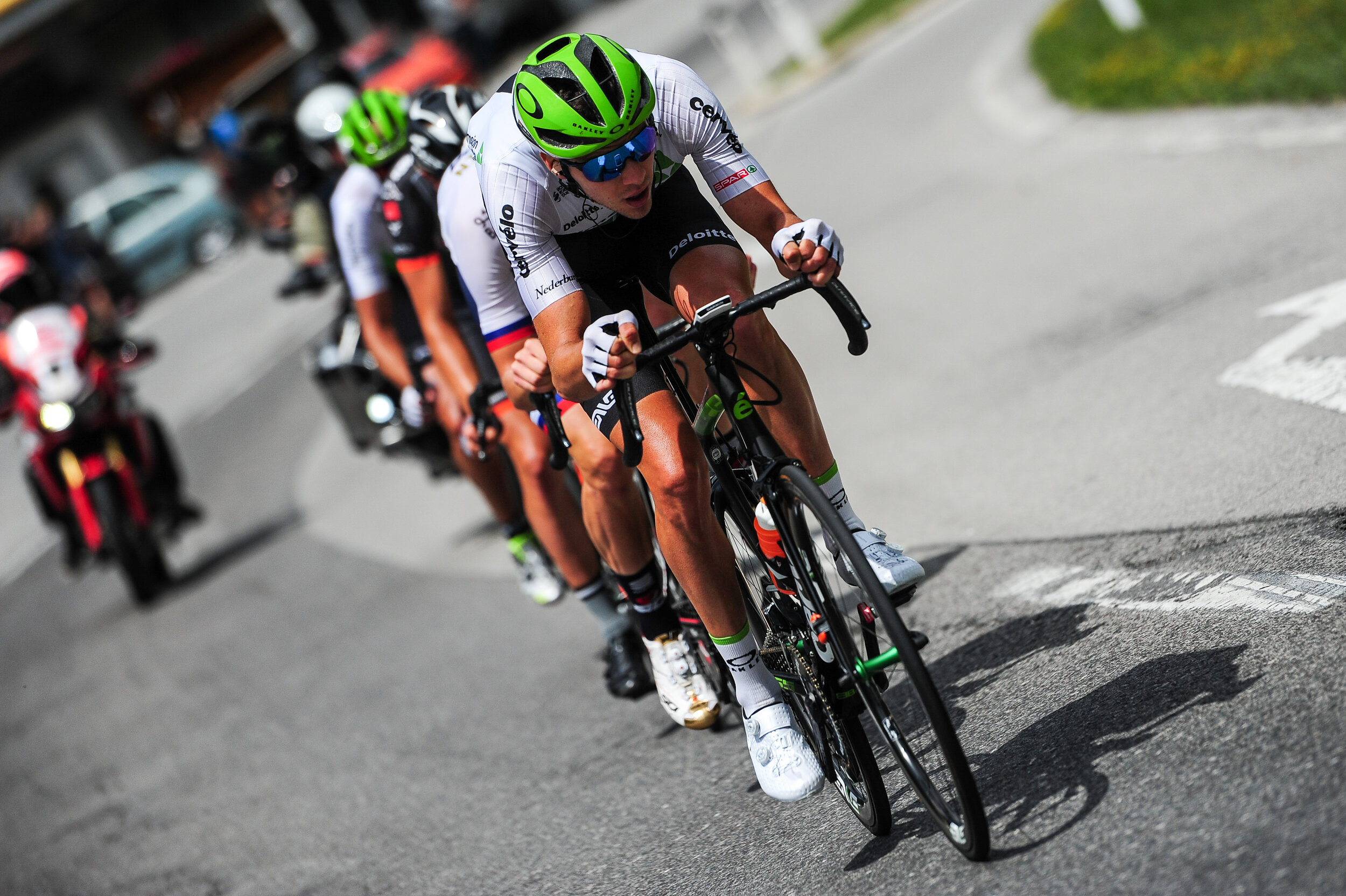 Full attack at Tour of Austria. Johann van Zyl. 2018.