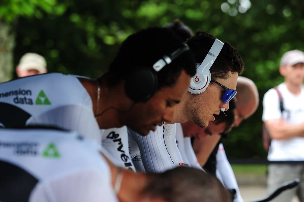 Criterium du Dauphine. TTT warmup.