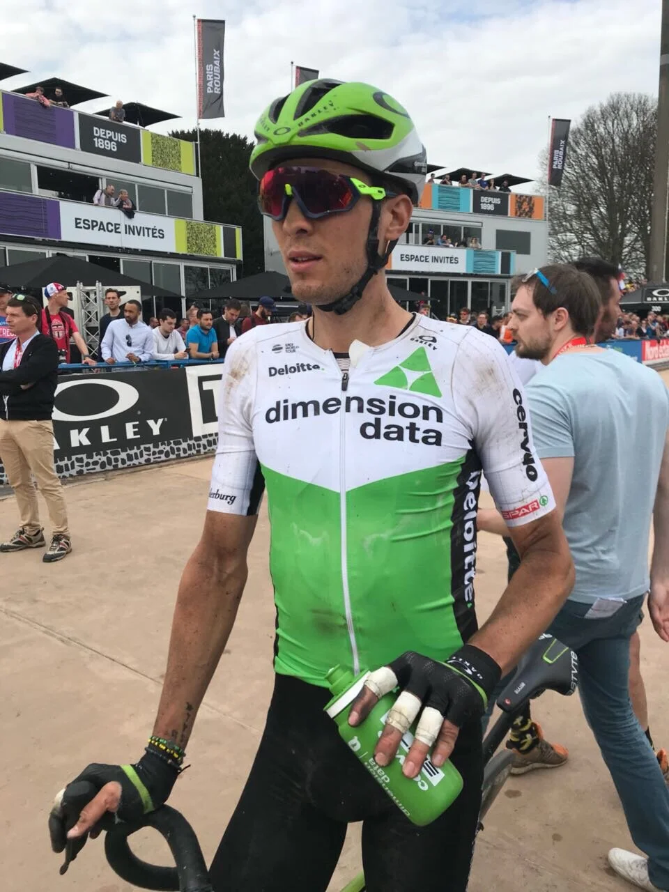 Happy to finish my first Paris-Roubaix. Johann van Zyl. 2018.
