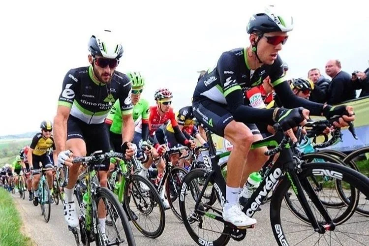 Amstel Gold Race. Back at the front after a day in the breakaway, positioning team leader Nathan Haas
