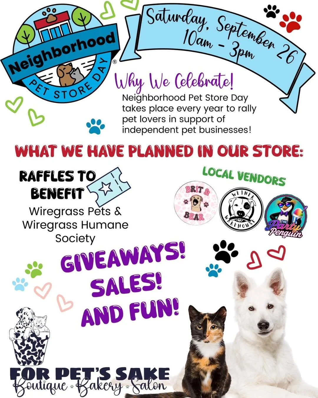 Neighborhood Pet Store Day at For Pets Sake