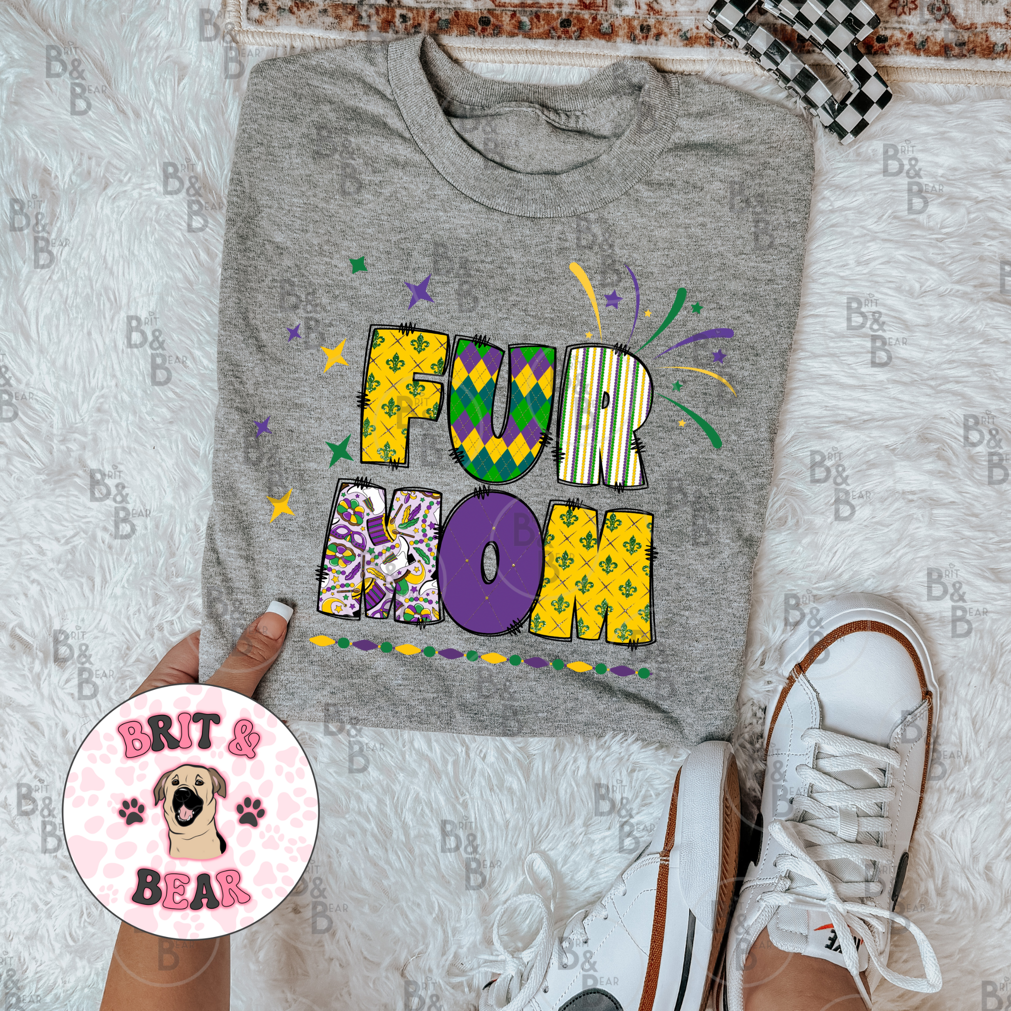 Mardi Gras Fur Mom