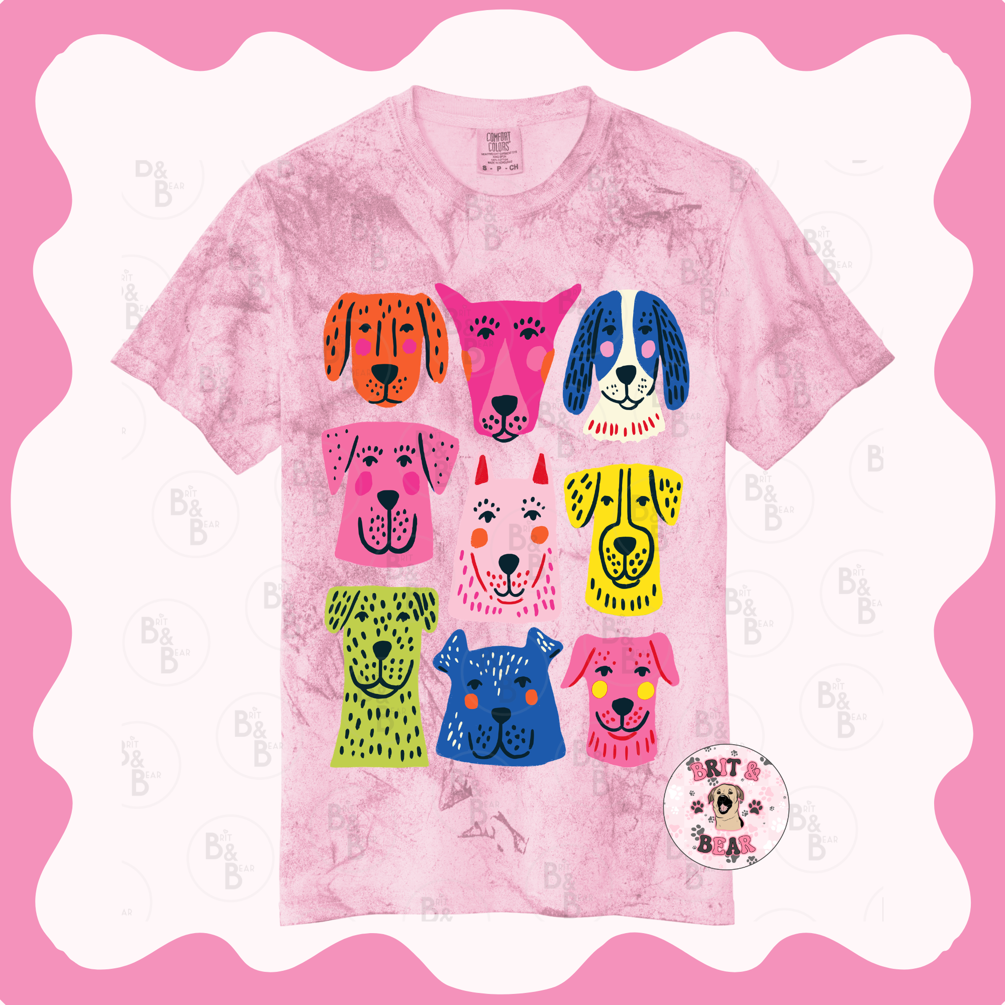Summer Dog Collage Tee
