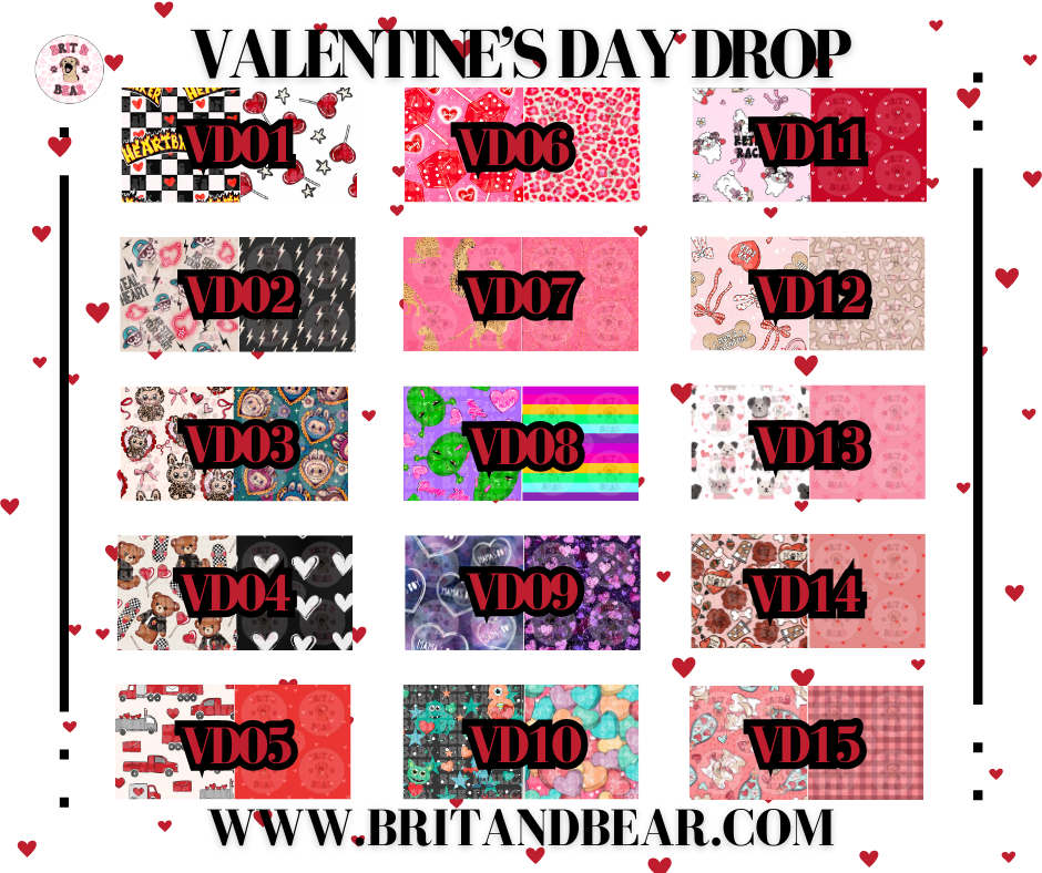 Valentine's Day Drop Scrunchie Duo