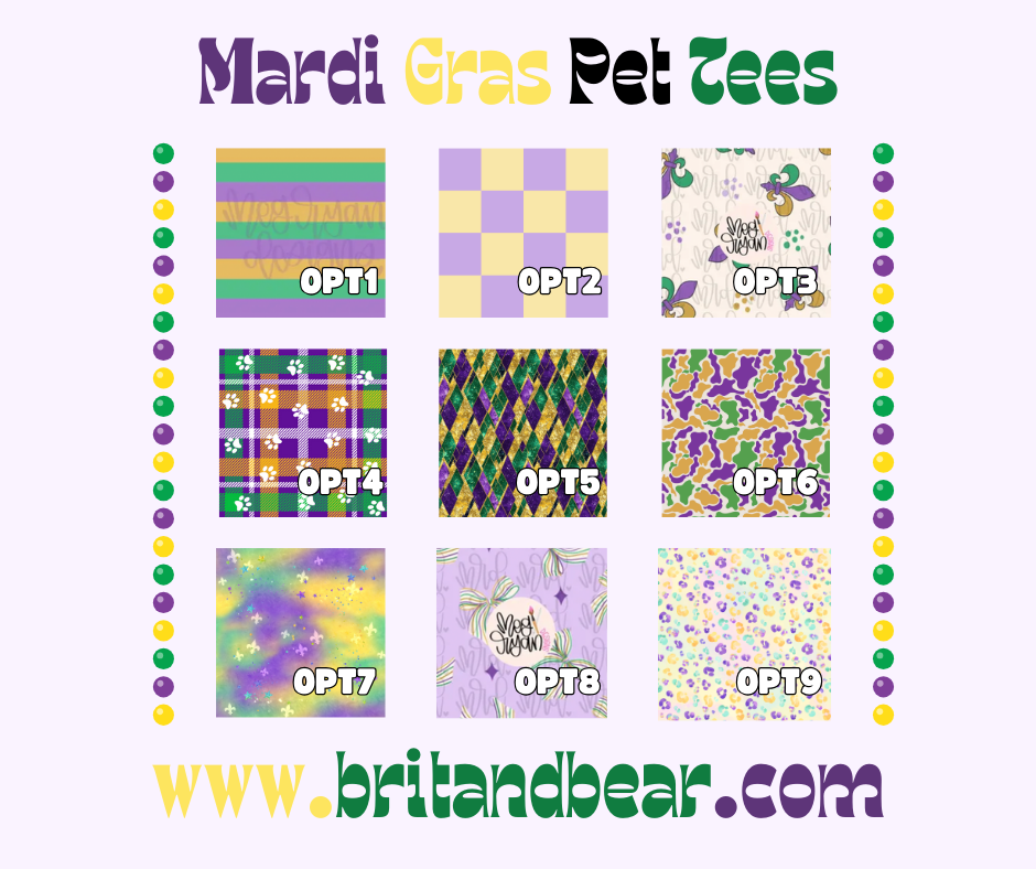 Mardi Gras Pet Tees