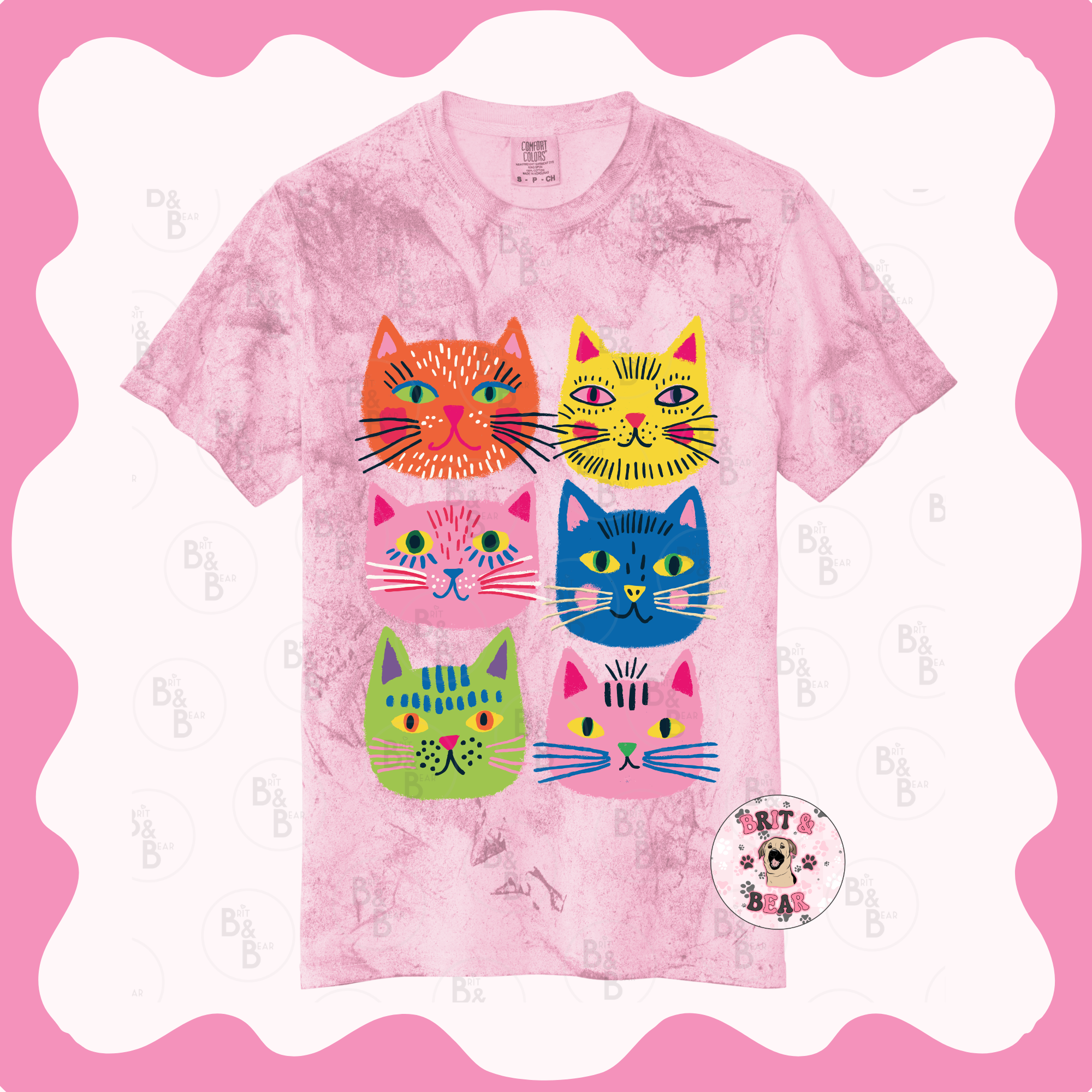 Summer Cat Collage Tee
