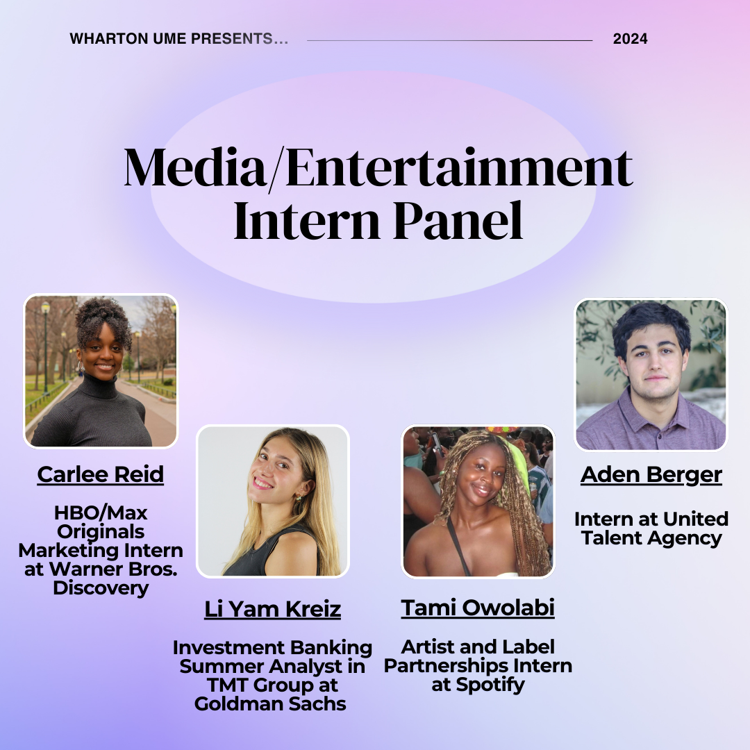 UME Media and Entertainment Intern Panel
