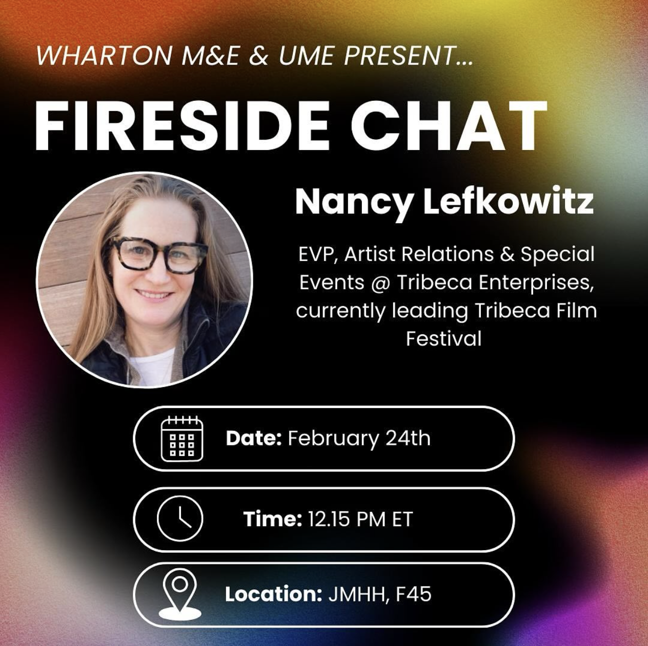 UME x Wharton M&E: Fireside Chat With Nancy Lefkowitz