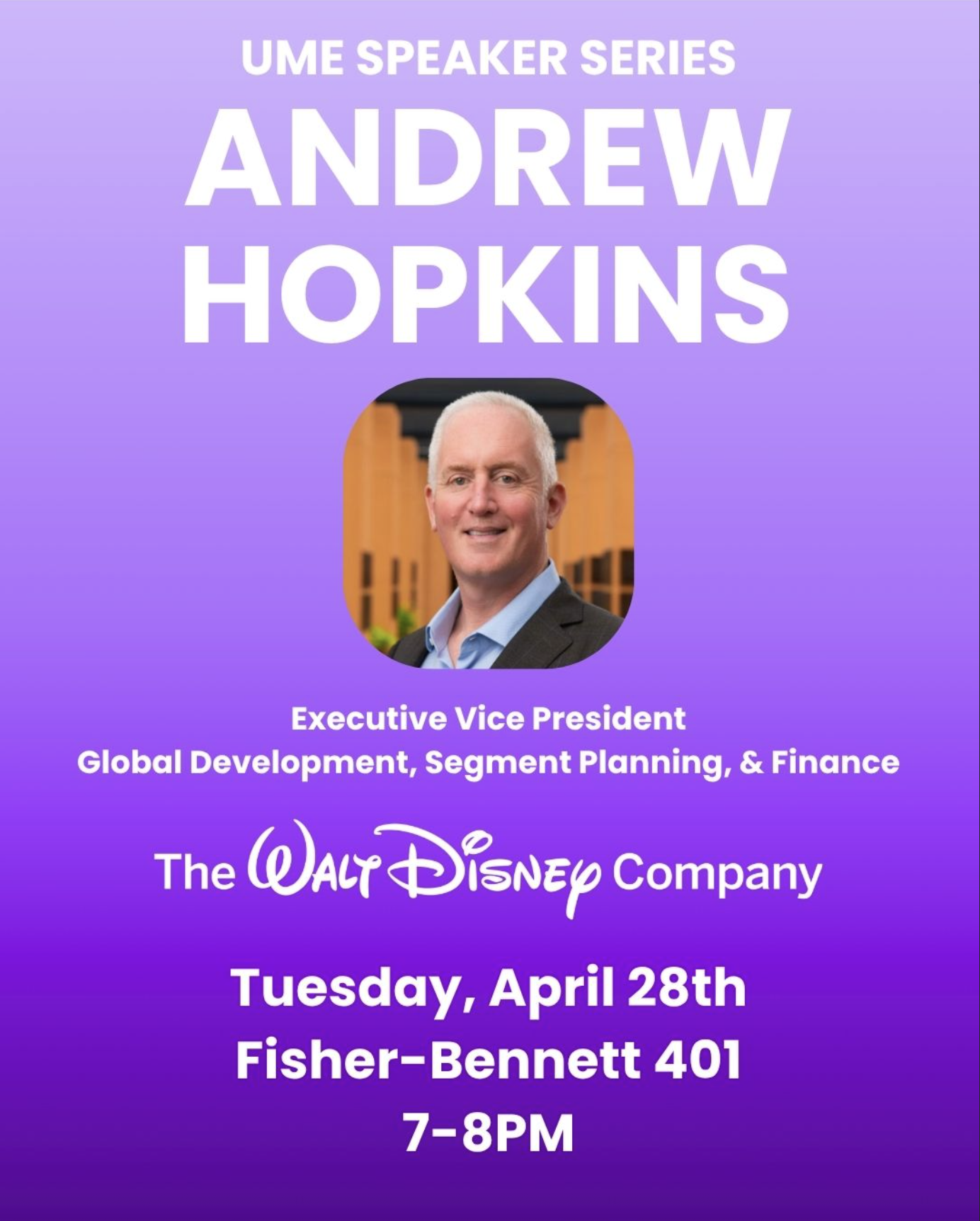 Andrew Hopkins Speaker Series Event