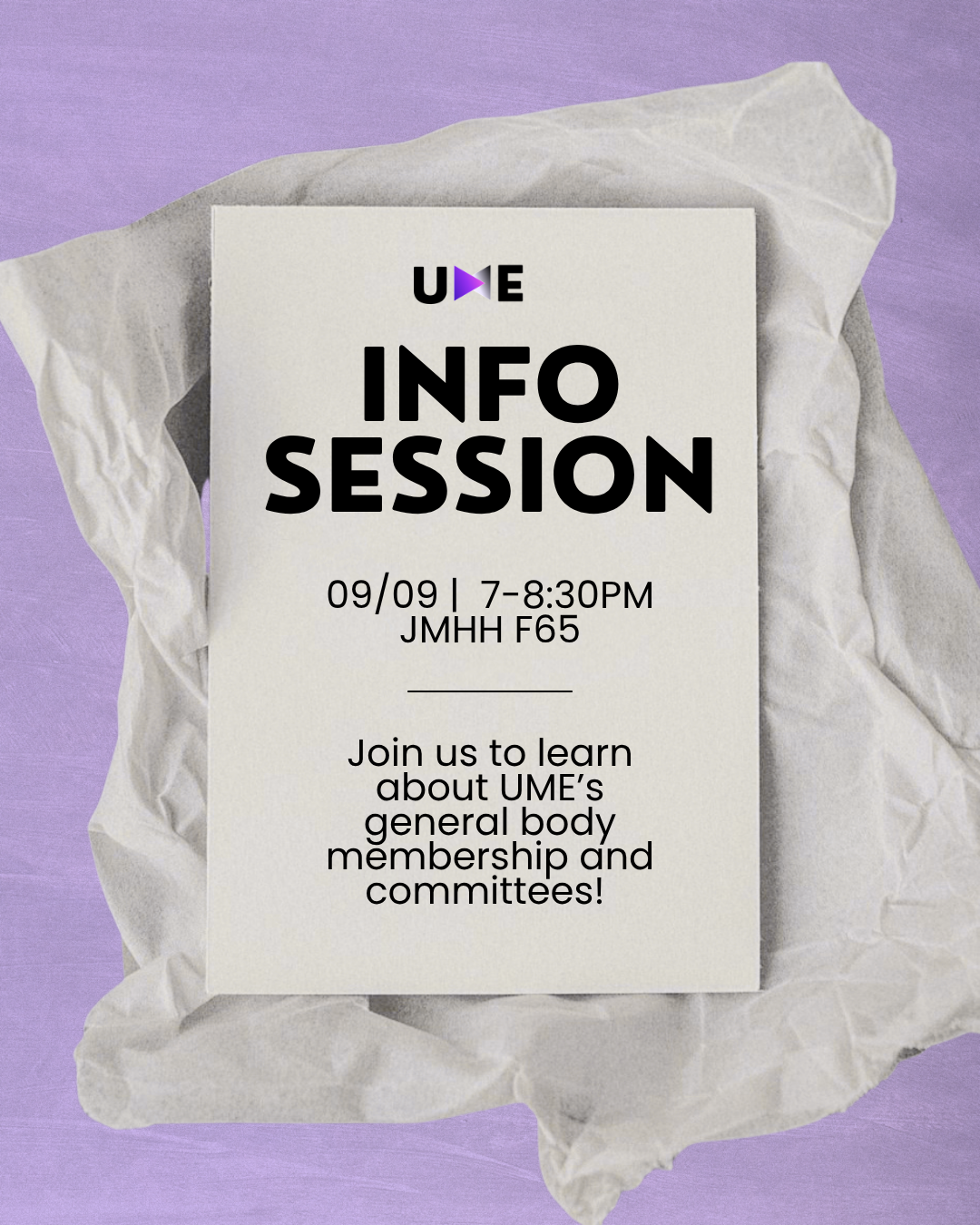 UME Info Session Fall ‘26