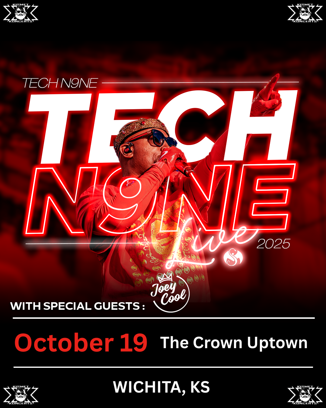 TECH N9NE W/JOEY COOL - OCT 19TH