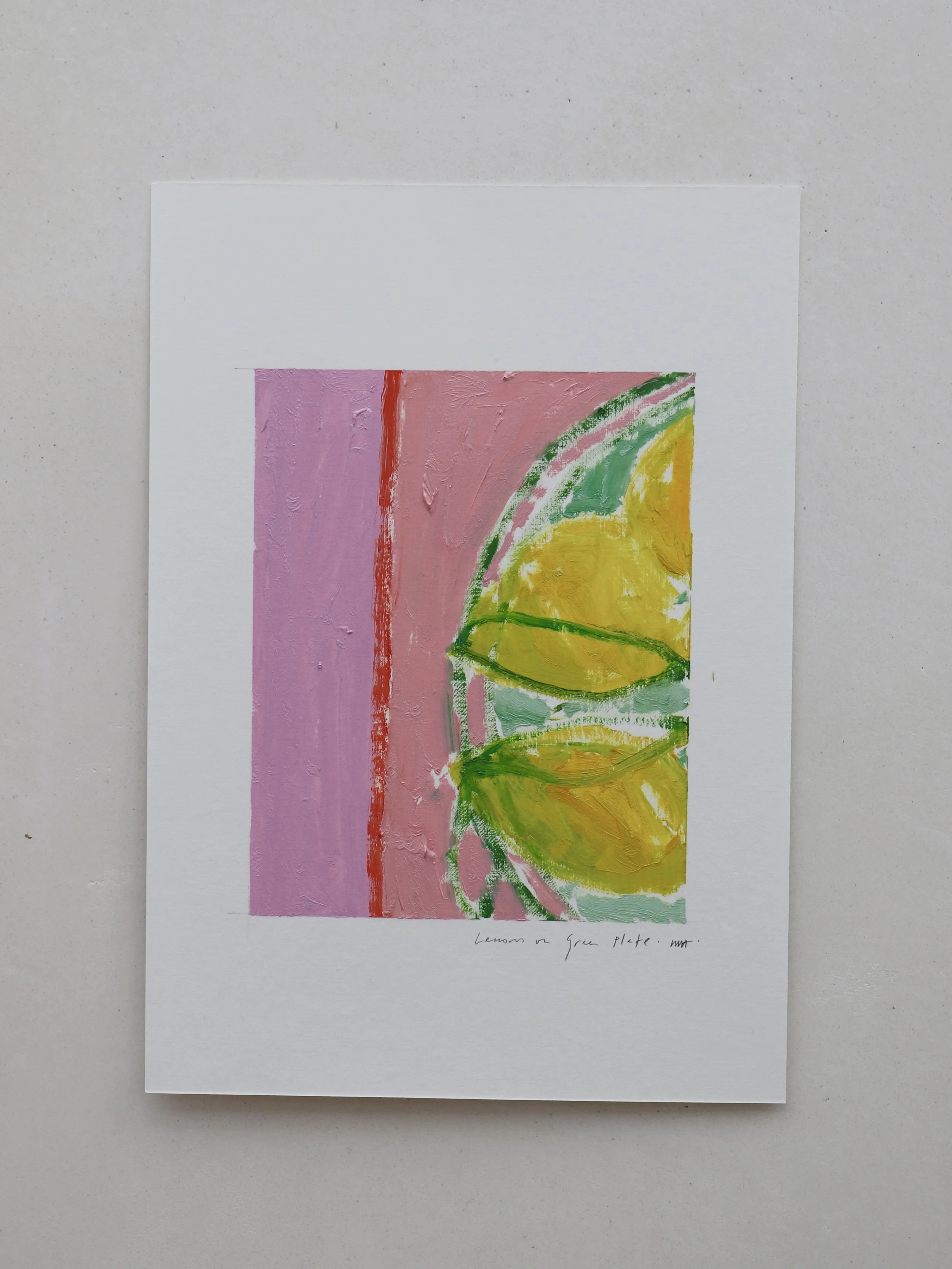 Lemons on Green Plate