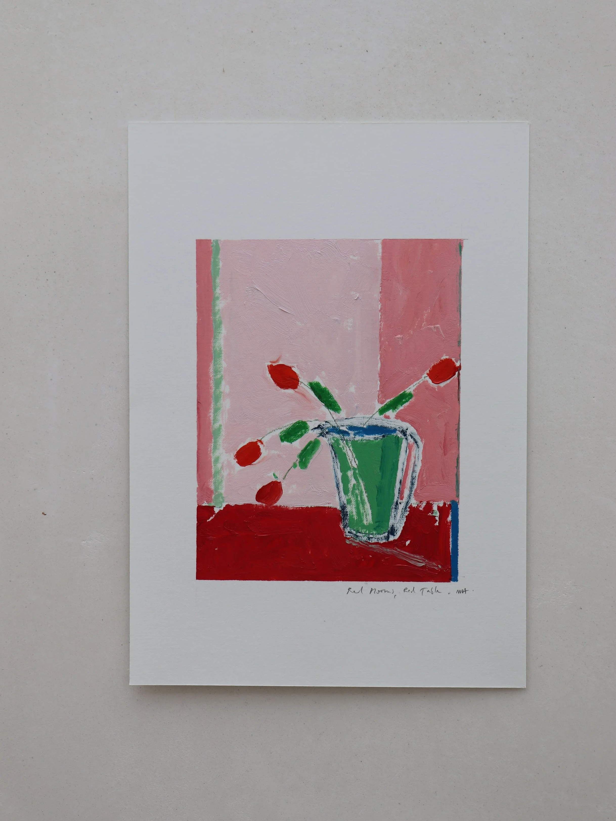 Red Blooms, Red Table