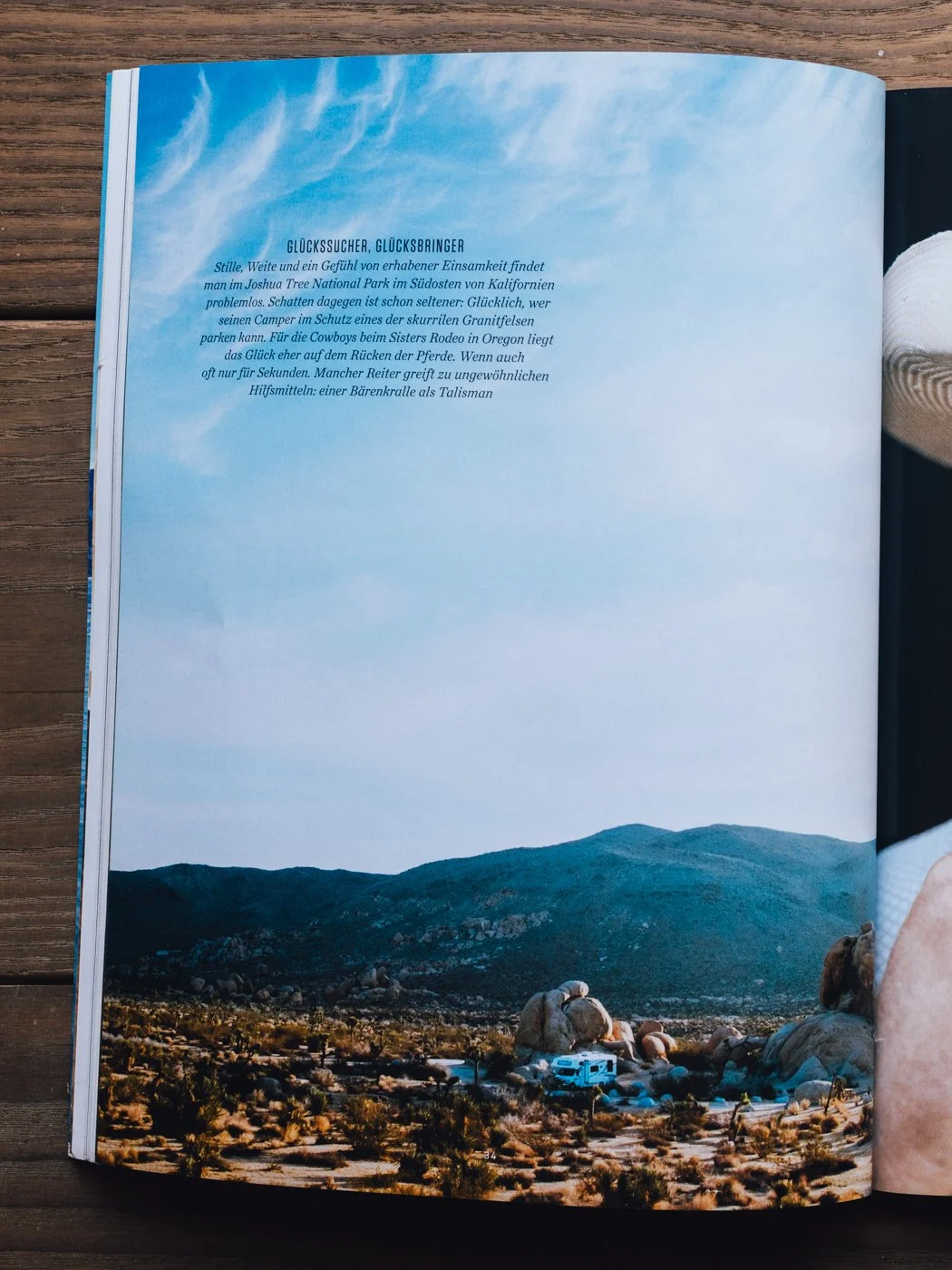 Tearshet in GEO magazine featuring photography by Jonas Jungblut captured in Joshua Tree National Park.