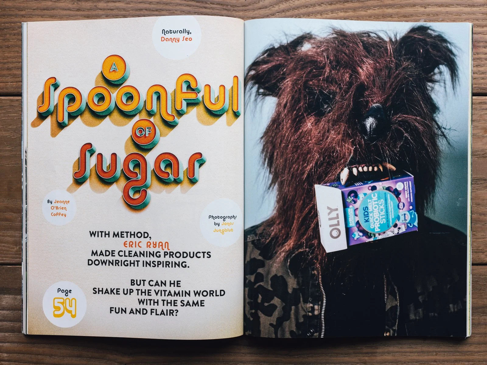Editorial story on Olly Vitamin Gummies photographed by Jonas Jungblut for Naturally Danny Seo Magazine.