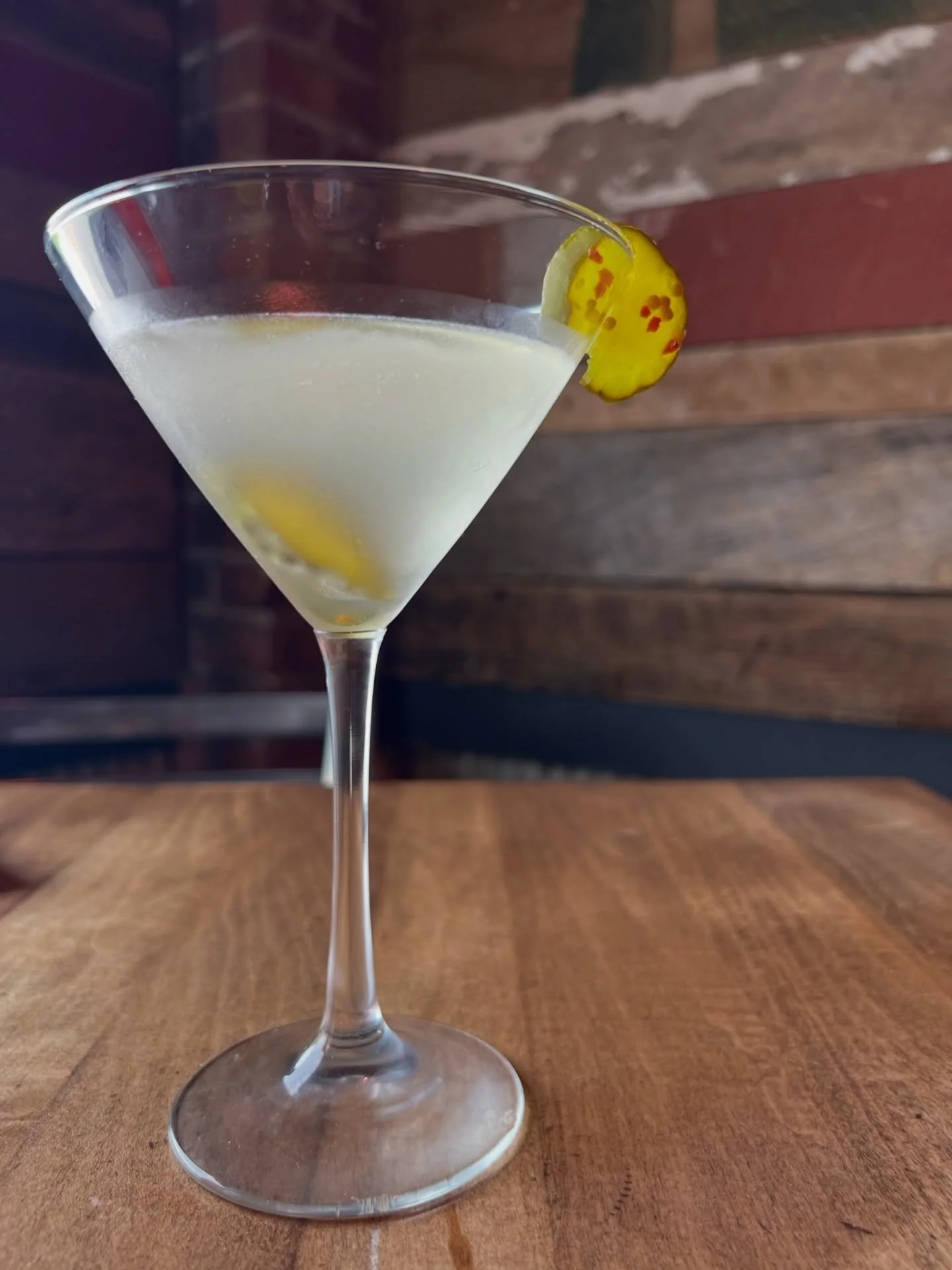 We&rsquo;re seeing a lot of funny business being posted today. We just want to remind everyone that this is our Pickletini. It is NOT an April Fools joke, but it IS delicious and made with our homemade Sweet n&rsquo; Spicy pickles.

So, all of those 