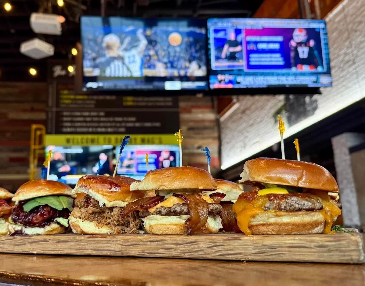 The best place in downtown Asheville to watch the Final Four games this weekend! We're pouring drinks and slinging Slam Dunk Sliders all weekend long. 🍔