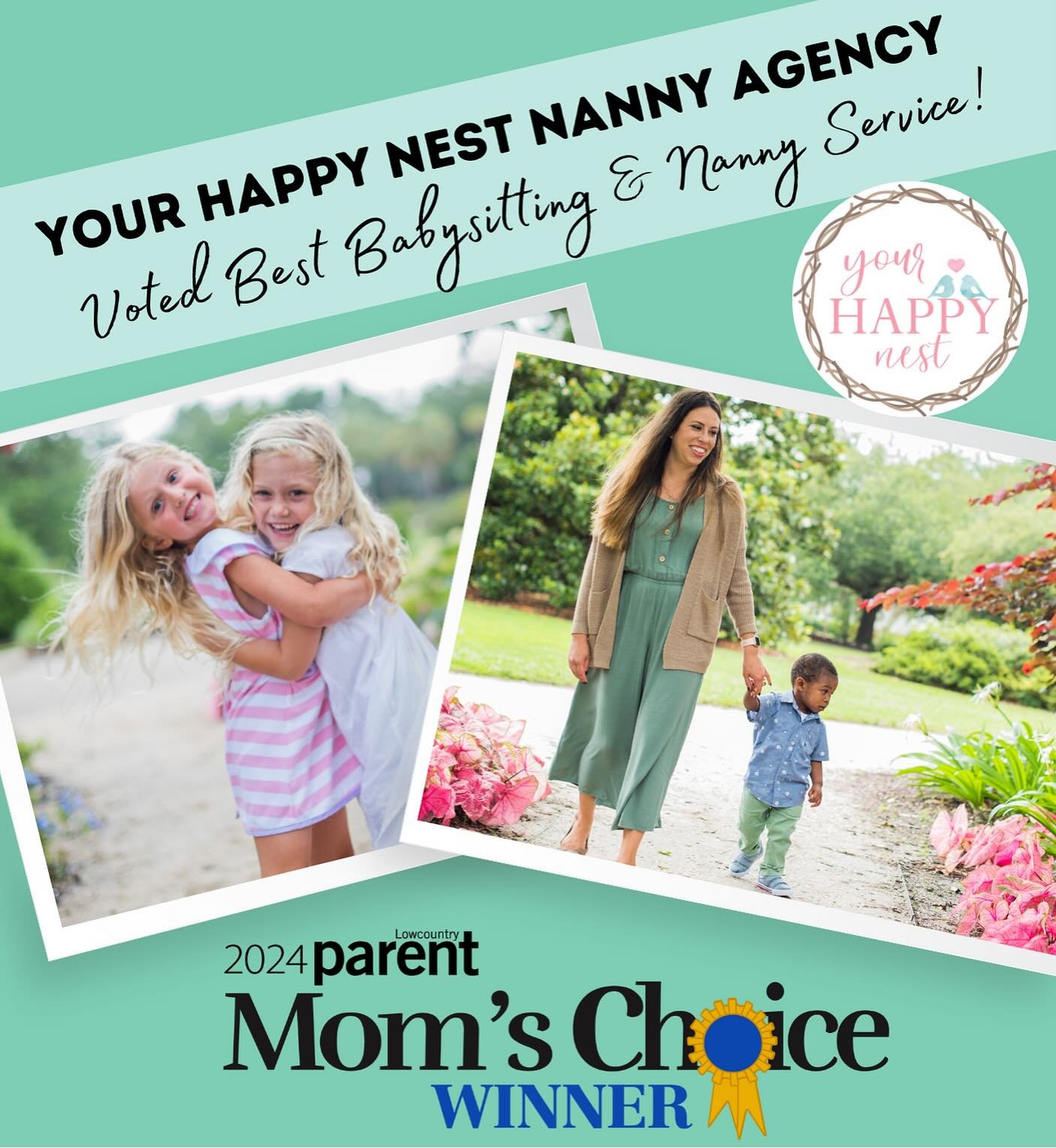 We are thrilled to announce that we were voted Best Nanny and Babysitting Service in Charleston by the Lowcountry Parent Magazine&rsquo;s Mom Choice Awards for the 5th year in a row! Check out this month&rsquo;s issue to see all of the winners as wel