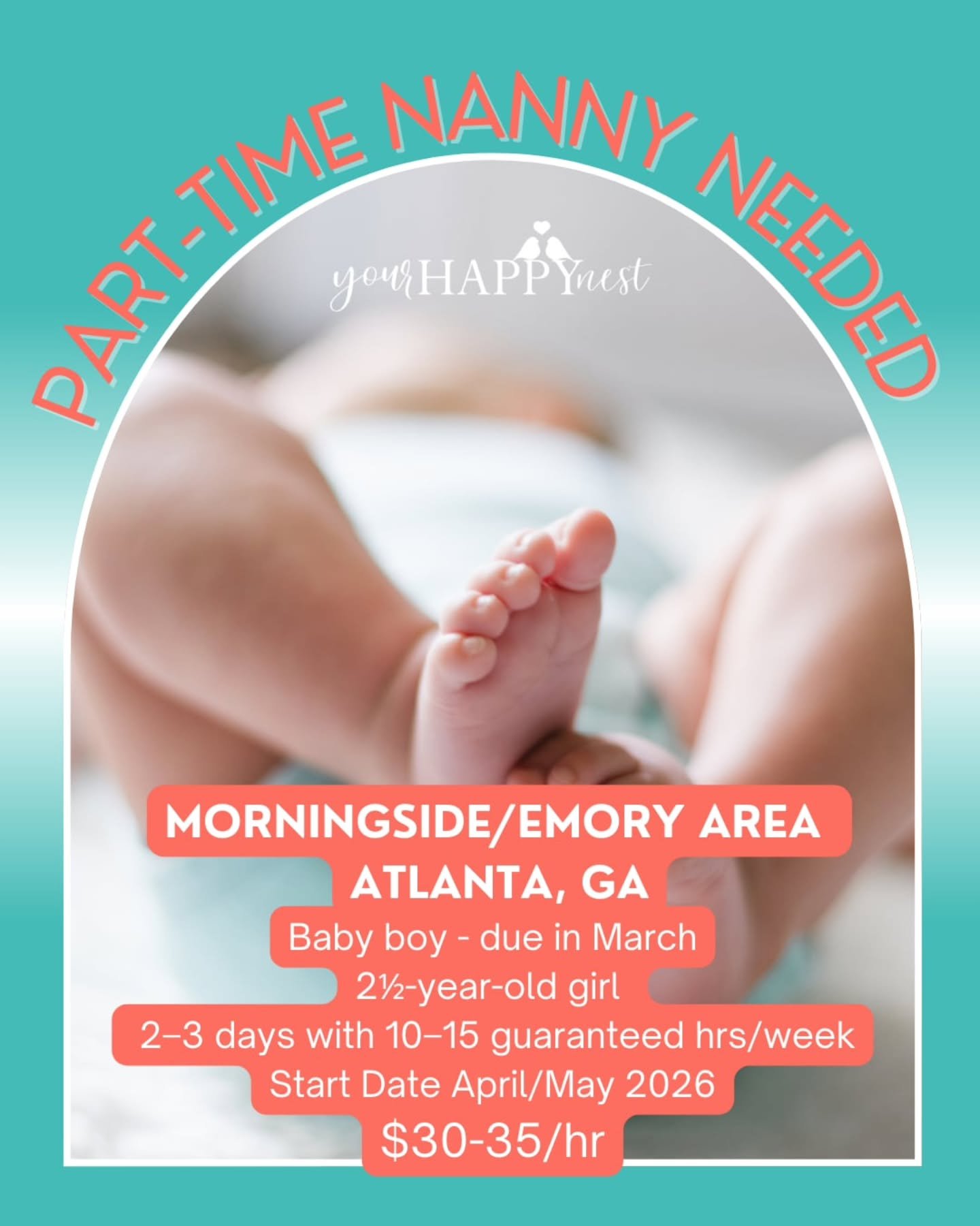 ⭐️📢 Calling all baby whisperers! A calm, emotionally attuned part-time nanny is needed to support a warm, thoughtful family as they welcome their newborn baby boy. This role is ideal for a nurturing infant caregiver who values connection, predictabi