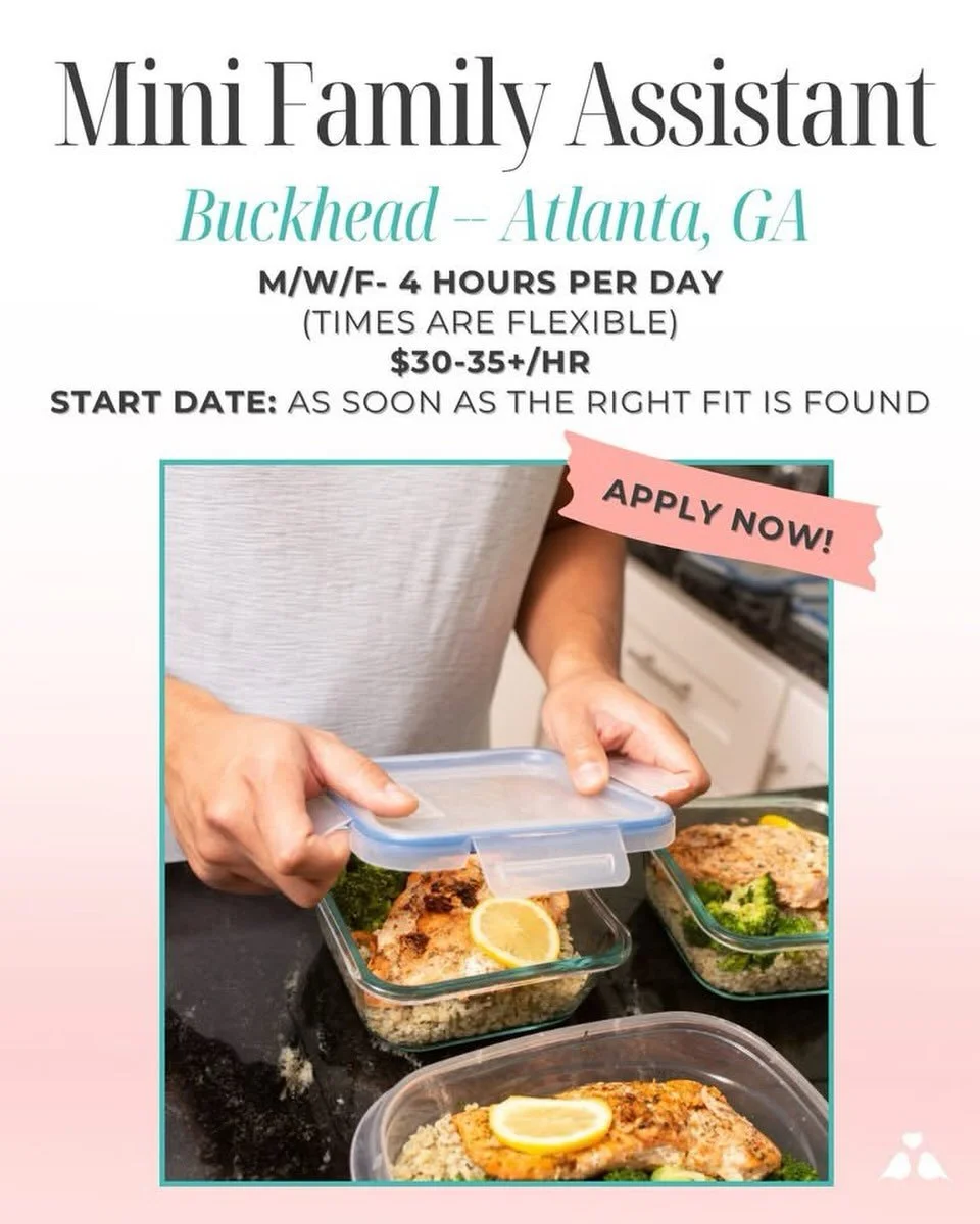 🏠MINI FAMILY ASSISTANT NEEDED IN BUCKHEAD (ATLANTA, GA)🏠

A bustling family in Buckhead is seeking a dependable and proactive Mini Family Assistant to help keep their household running smoothly! This role is ideal for an organized and efficient sel