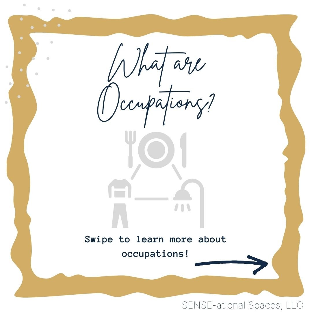 &quot;Occupation&quot; goes beyond a job title! 

Occupations are the daily activities that fill our lives, whether we choose to, have to, or want to do them. From taking care of ourselves to hanging out with friends, it's all about how we spend our 