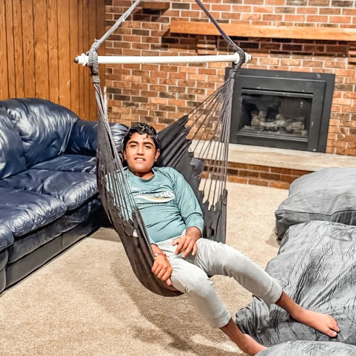 Our favorite way to start the day is email and review updates like this from parents! ✨
.
&ldquo;Just wanted to share this picture with you guys! This playroom has become like a second home to [him] courtesy the swing😊! [He] is so very happy these d