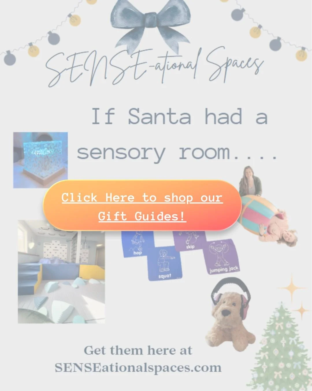 ✨ Looking for the perfect sensory-friendly surprise?

Our Gift Guides for Sensory Room Wish Lists are here to spark joy, calm, and creativity. 🪄 From cozy textures to movement magic, we&rsquo;ve rounded up the must-haves that make every space feel l